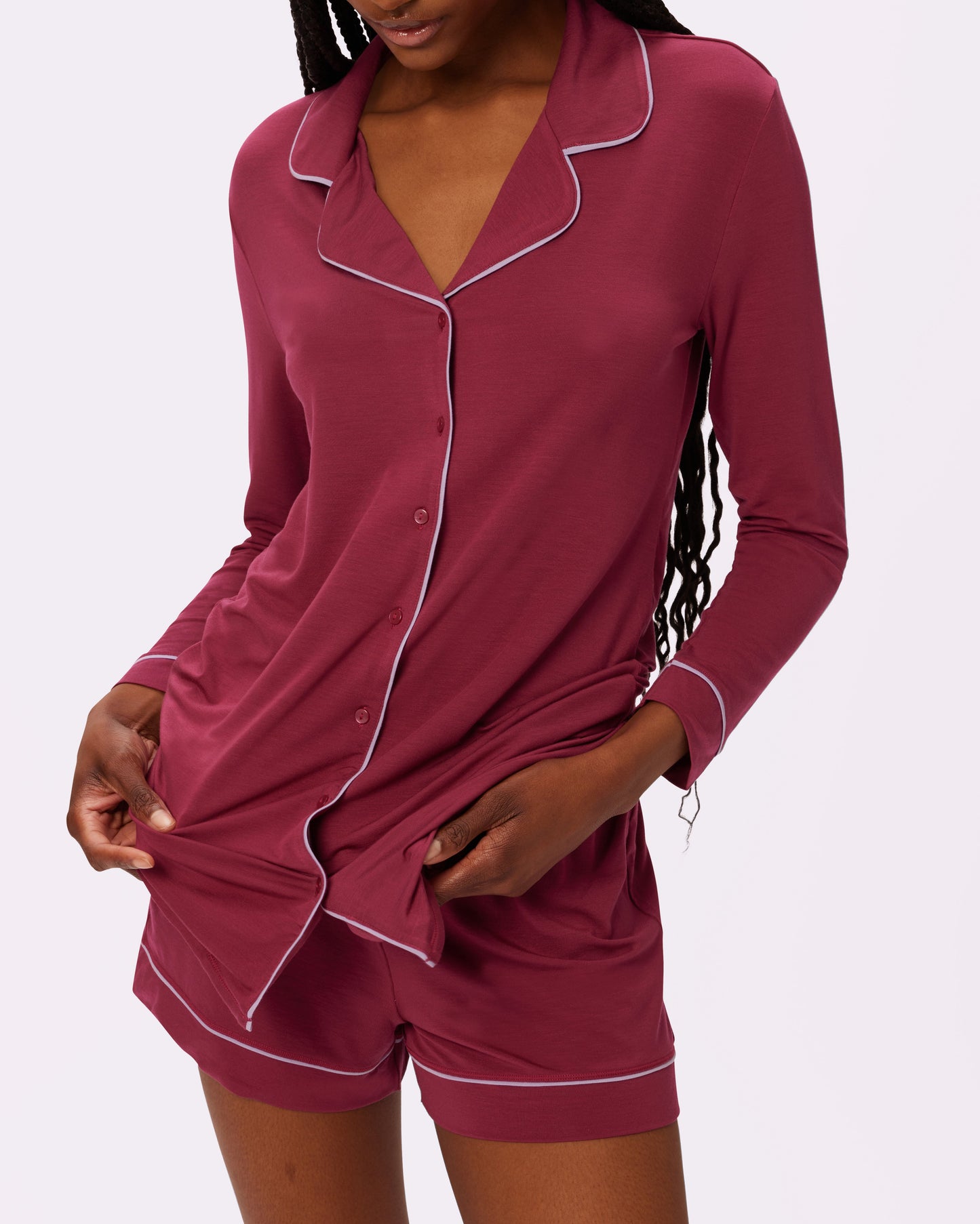 Cloud Longsleeve Button Up | SuperSoft (Lambrusco)