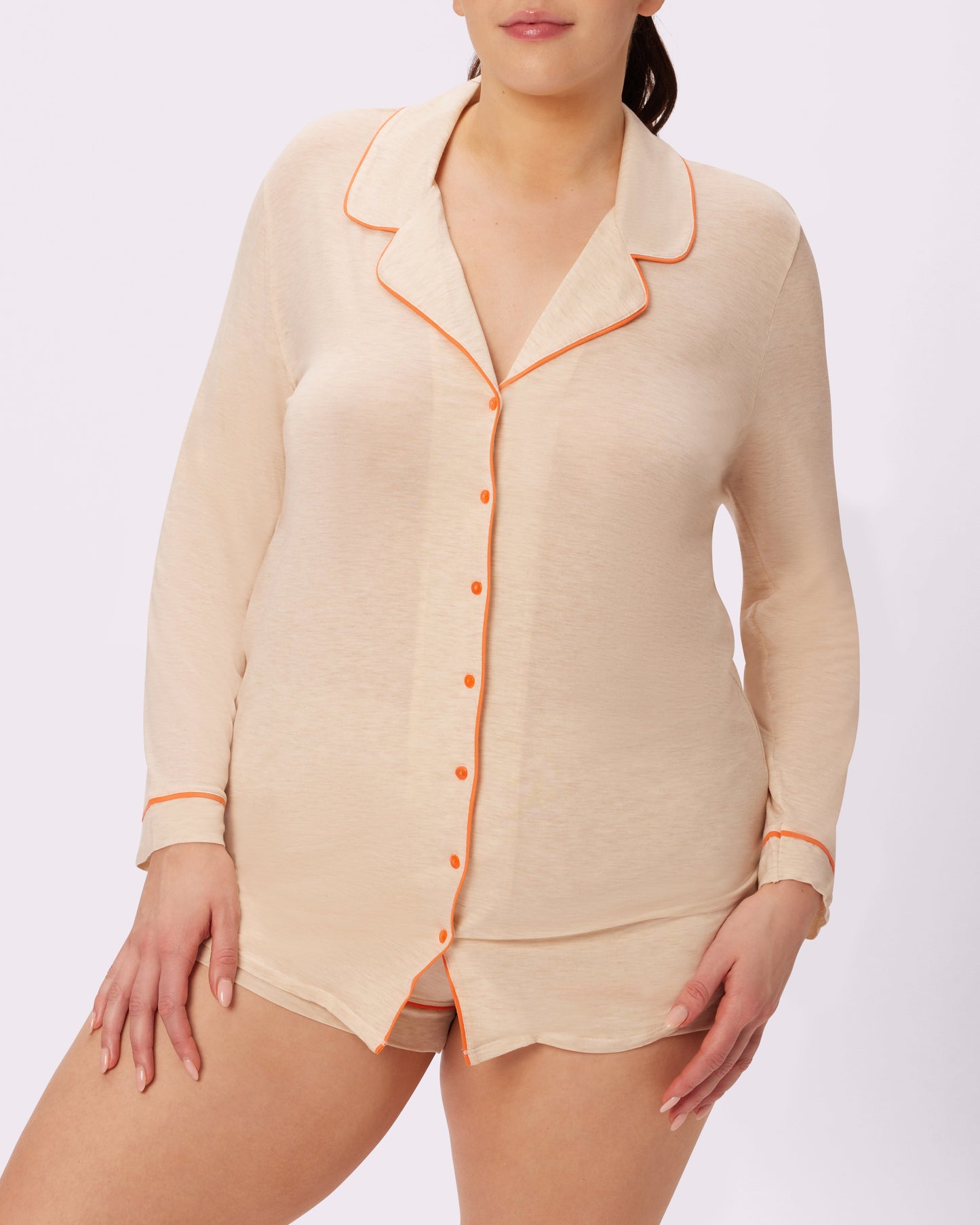 Cloud Longsleeve Button Up | SuperSoft (Creamsicle)