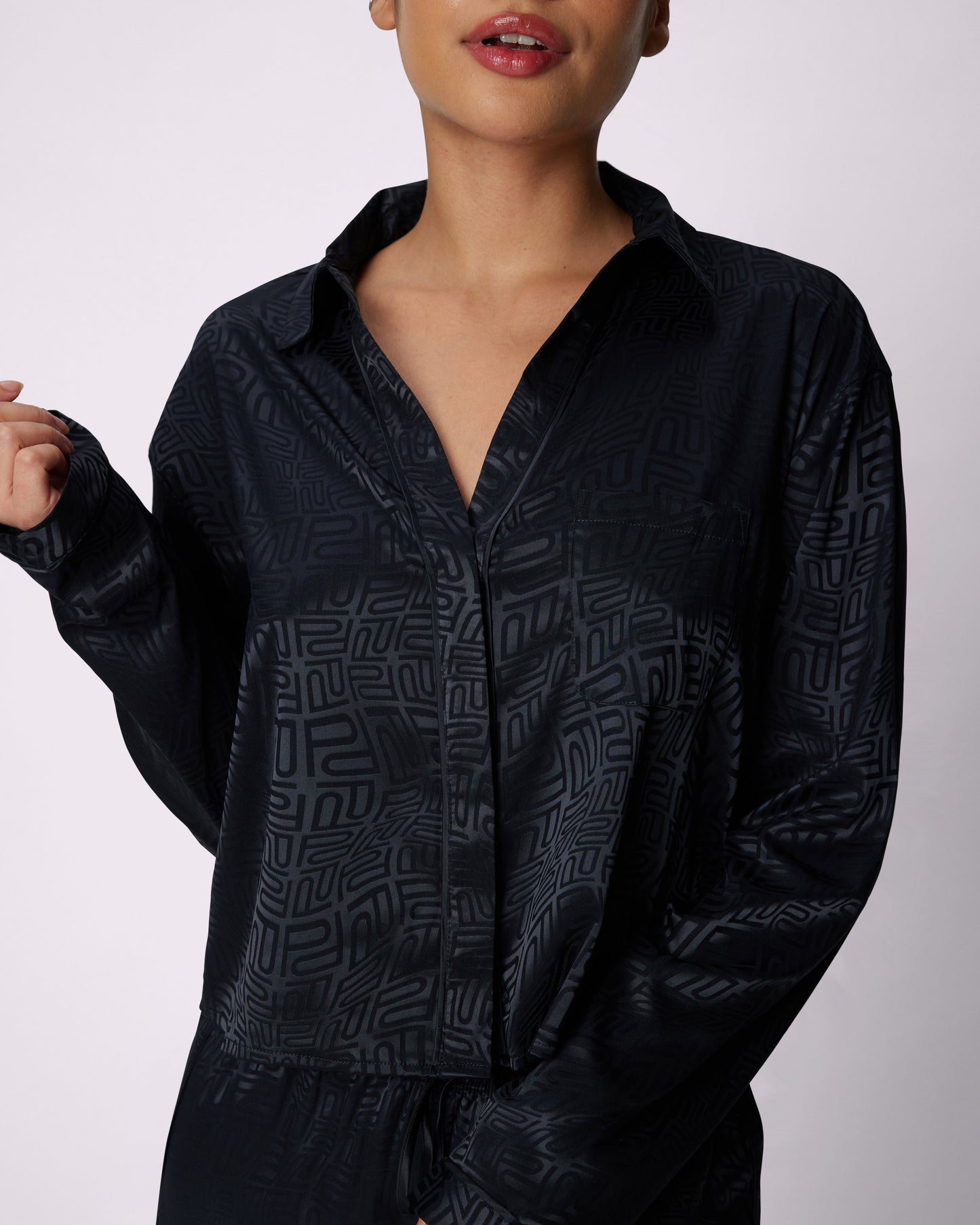 Dream Longsleeve Button Up | Luxe Satin | Archive (Eightball Logo)