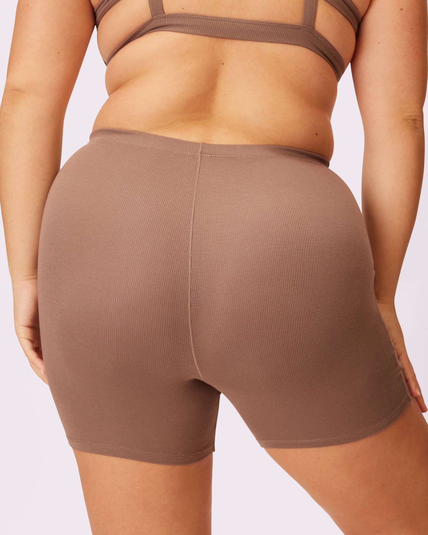 Essential Rib Bike Shorts | Lush Rib | Archive (Truffle)