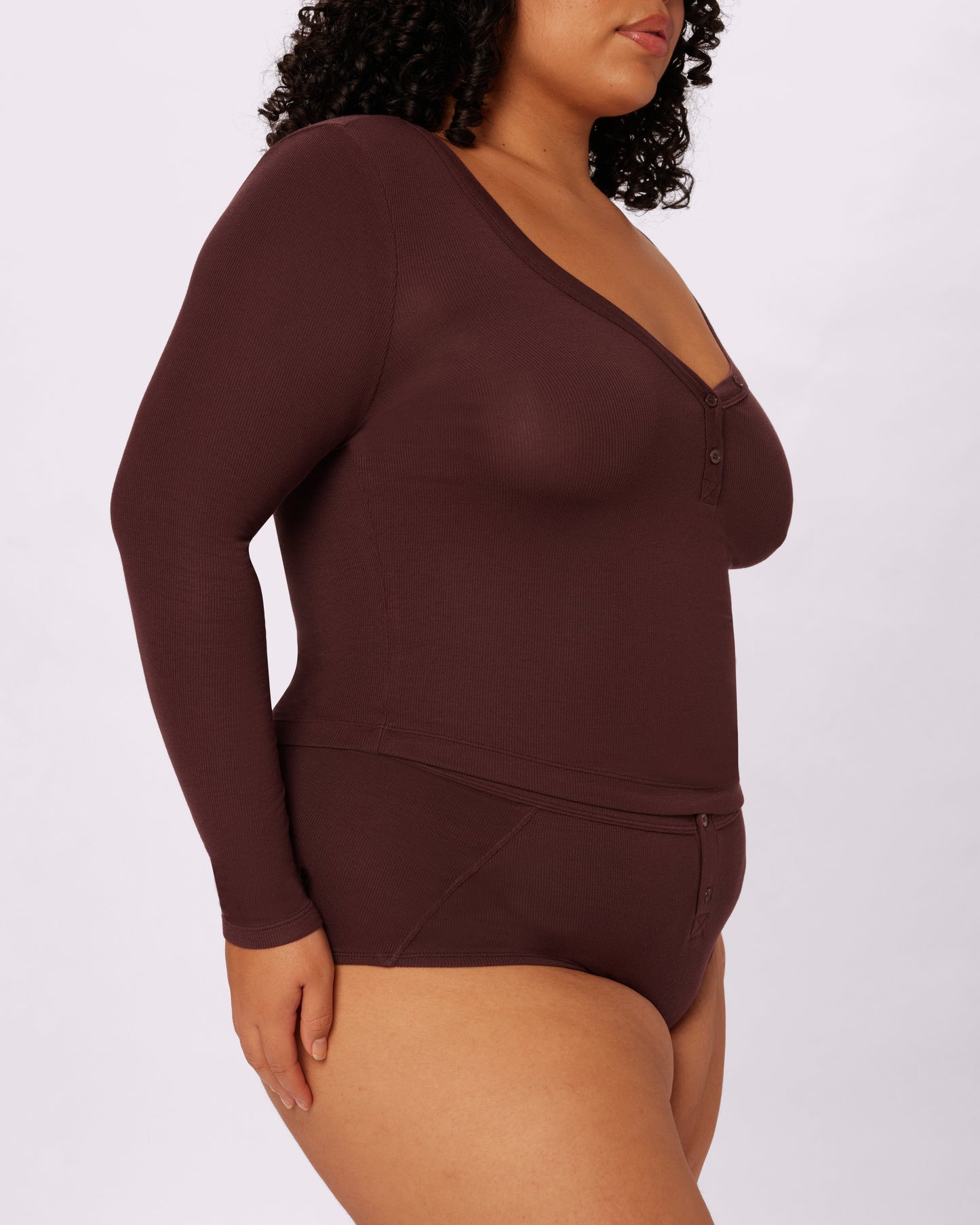 Perfect Rib Long Sleeve Henley | Lush Rib | Archive (Pony)