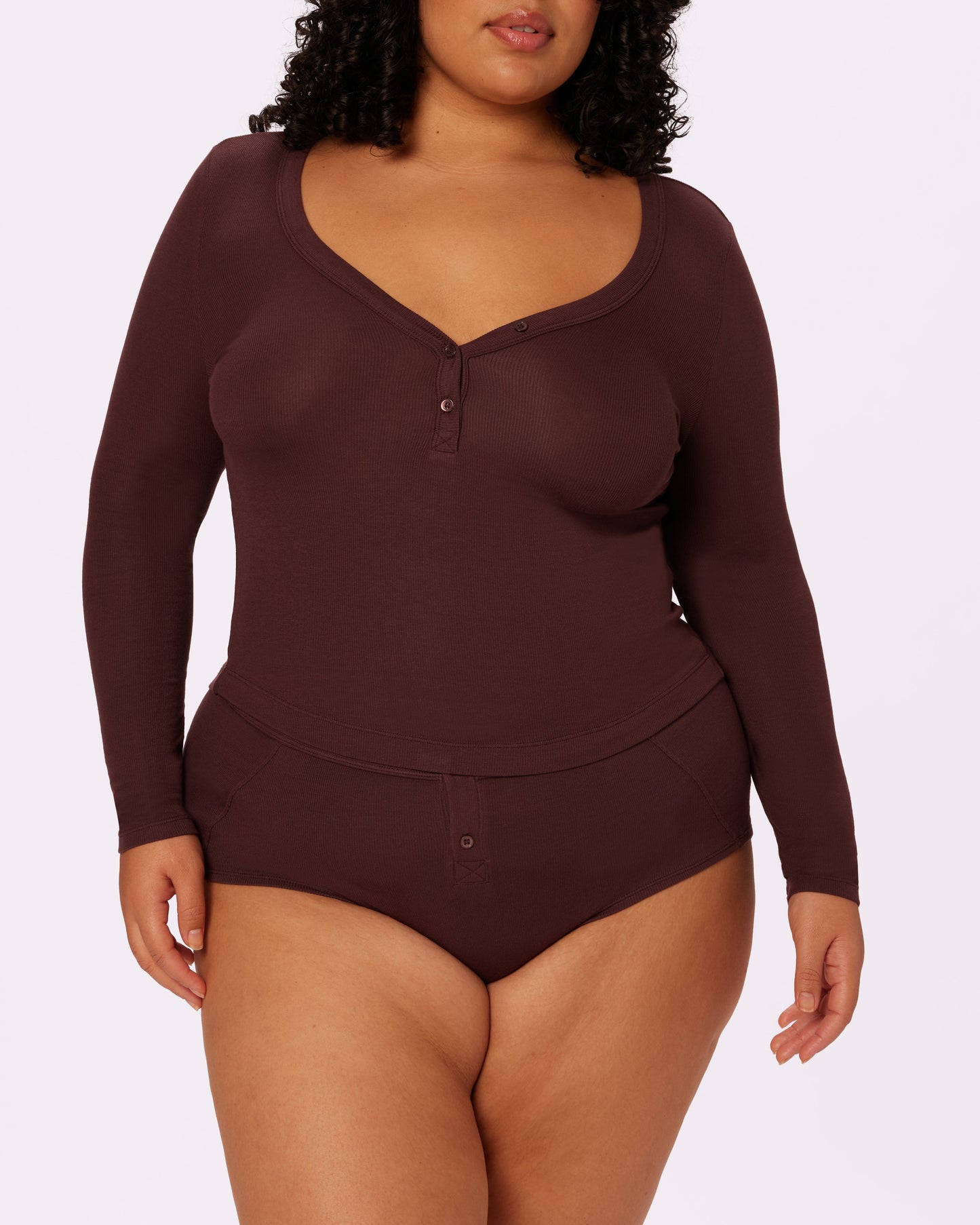 Perfect Rib Long Sleeve Henley | Lush Rib | Archive (Pony)