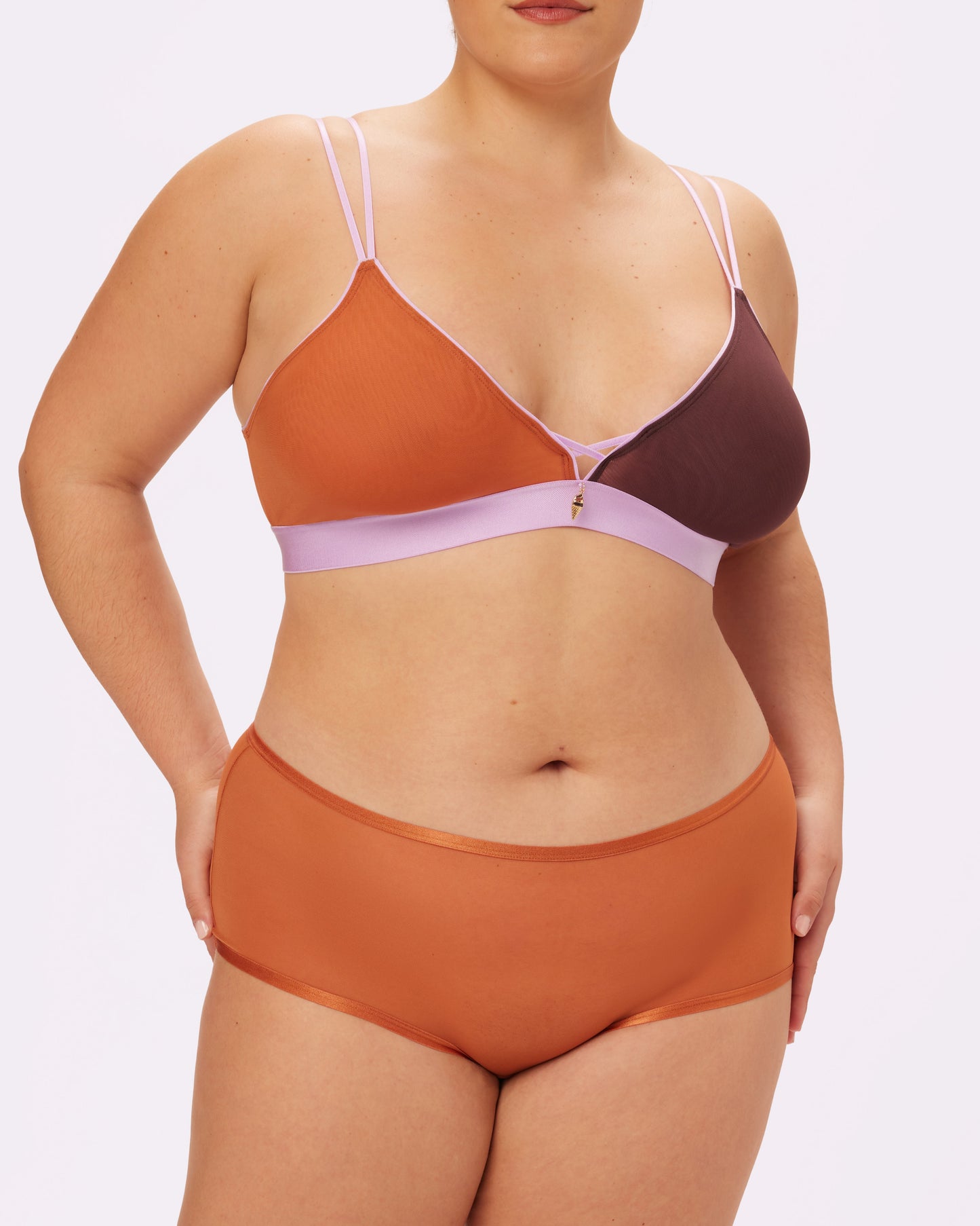 High Rise Boyshort | Silky Mesh | Archive (Butterscotch)