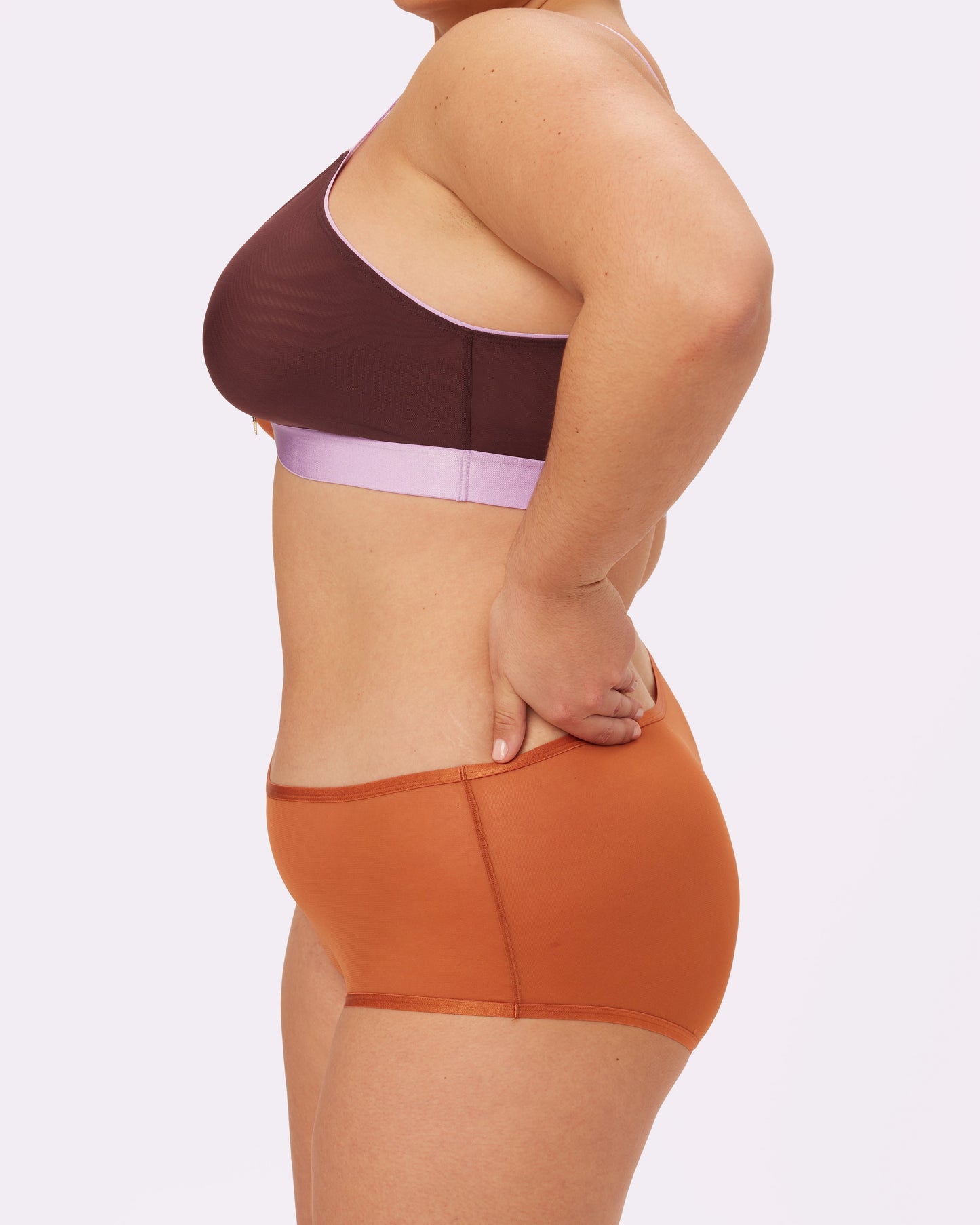 High Rise Boyshort | Silky Mesh | Archive (Butterscotch)