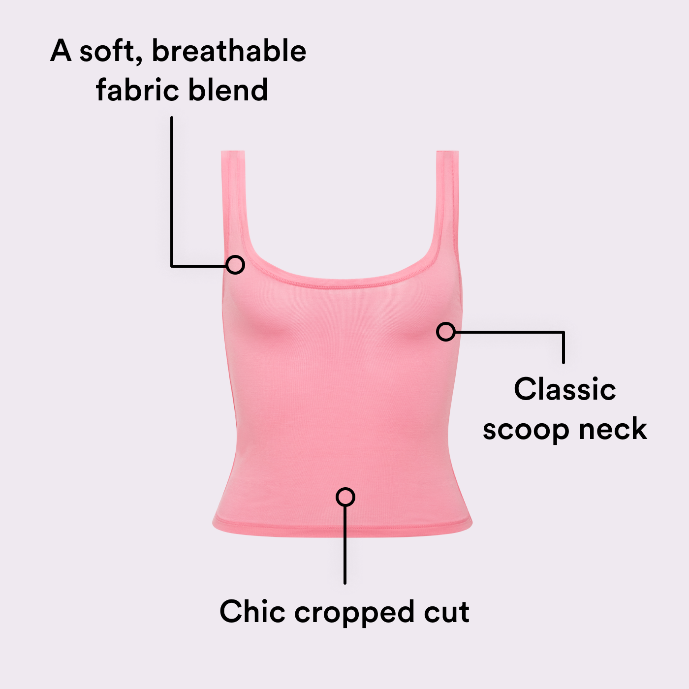 Vintage Essential Scoop Tank | New:Cotton | Archive (Cloud)