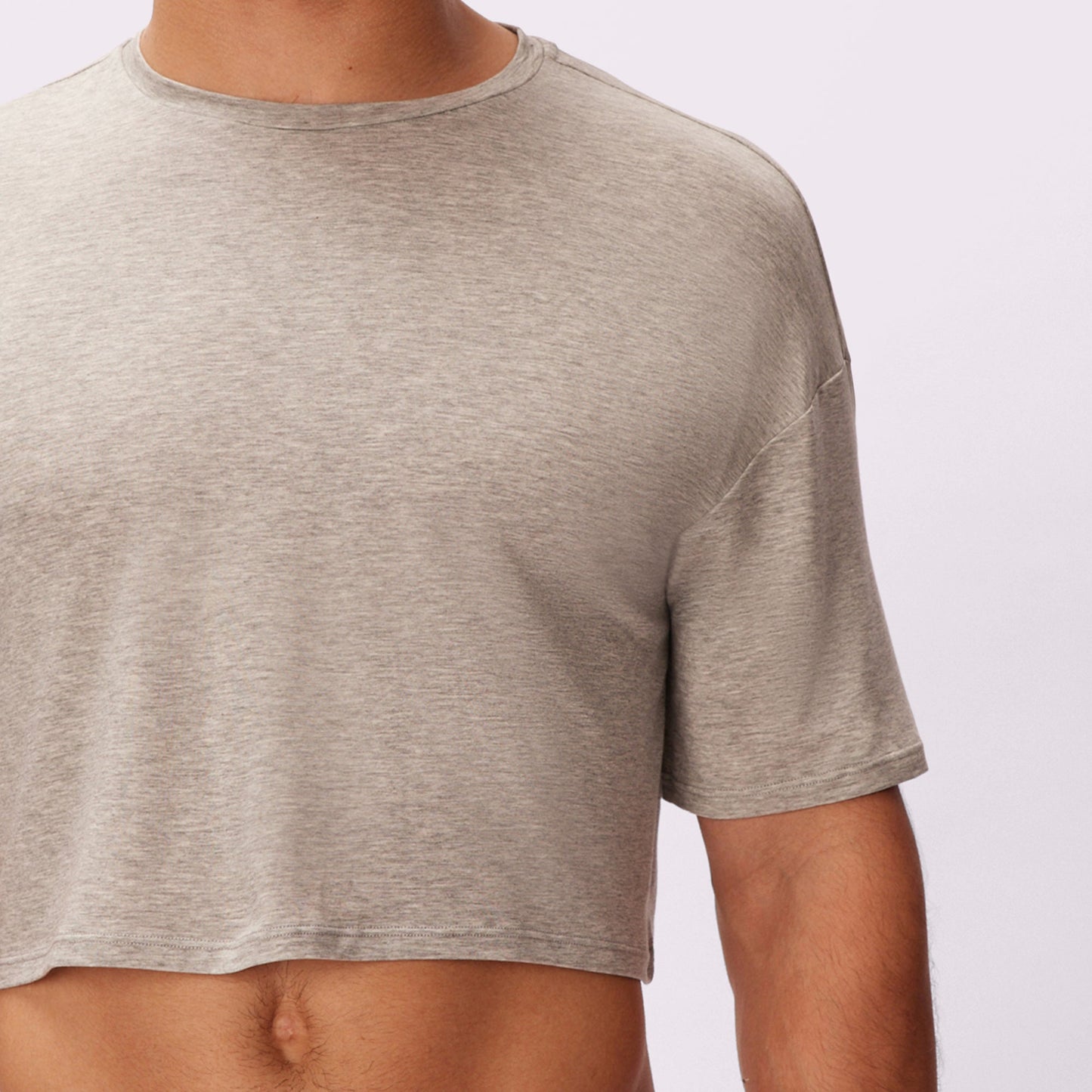 Breezy Crop Tee | New:Cotton | Archive ( Graphite)