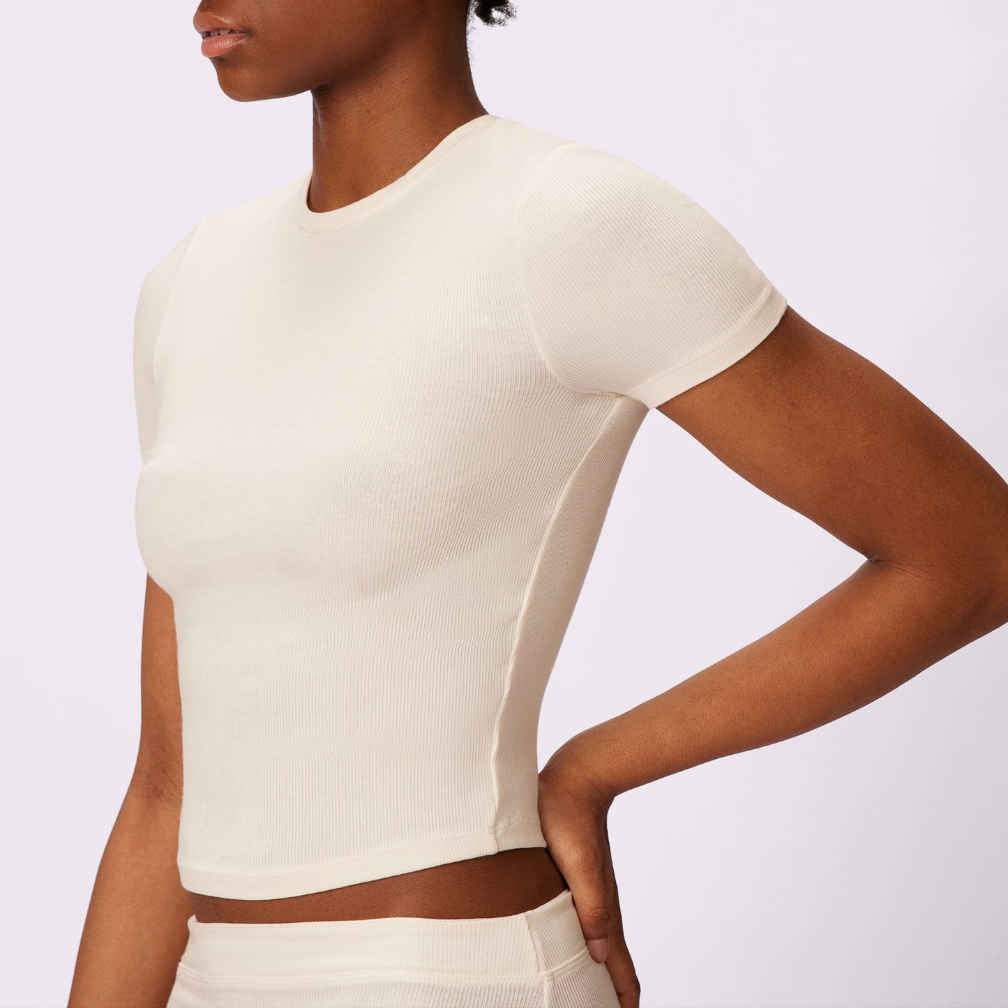 Lush Sculpt Crop Tee | Lush Rib | Archive (Cloud)