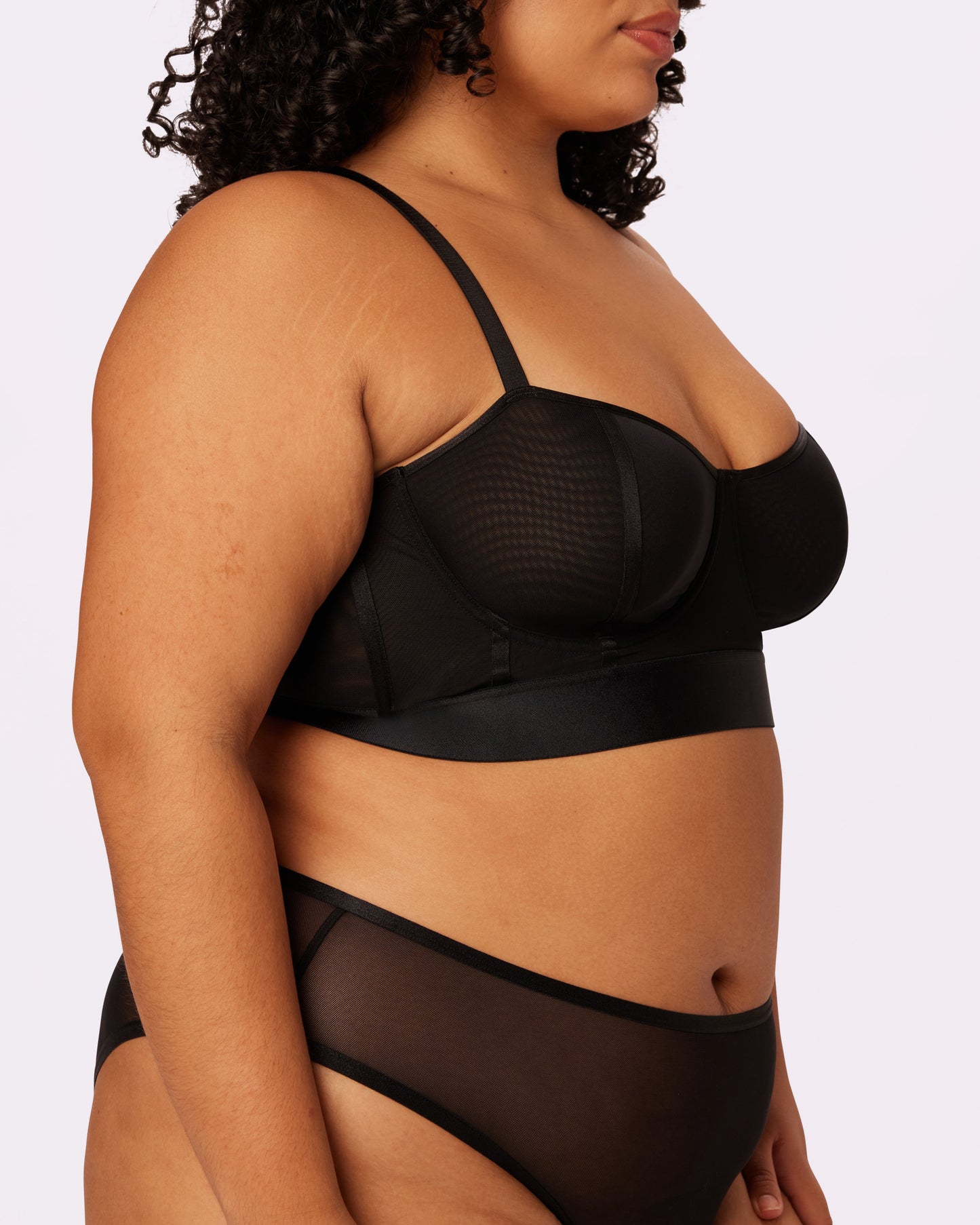 Sheer Sculpt Bustier | Silky Mesh (Eightball)