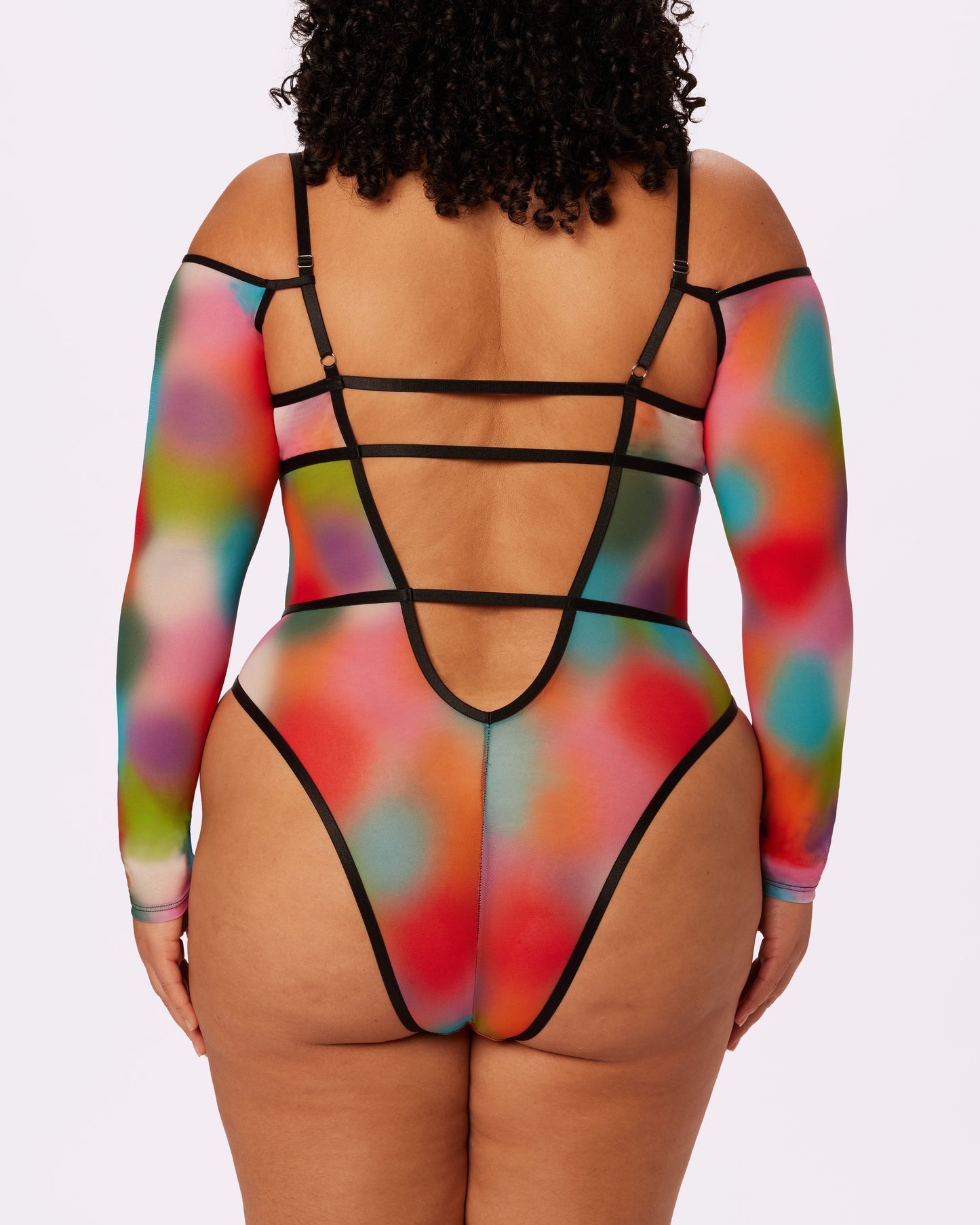 Sheer Sculpt Convertible Sleeve Bodysuit | Silky Mesh | Archive (Supernova)