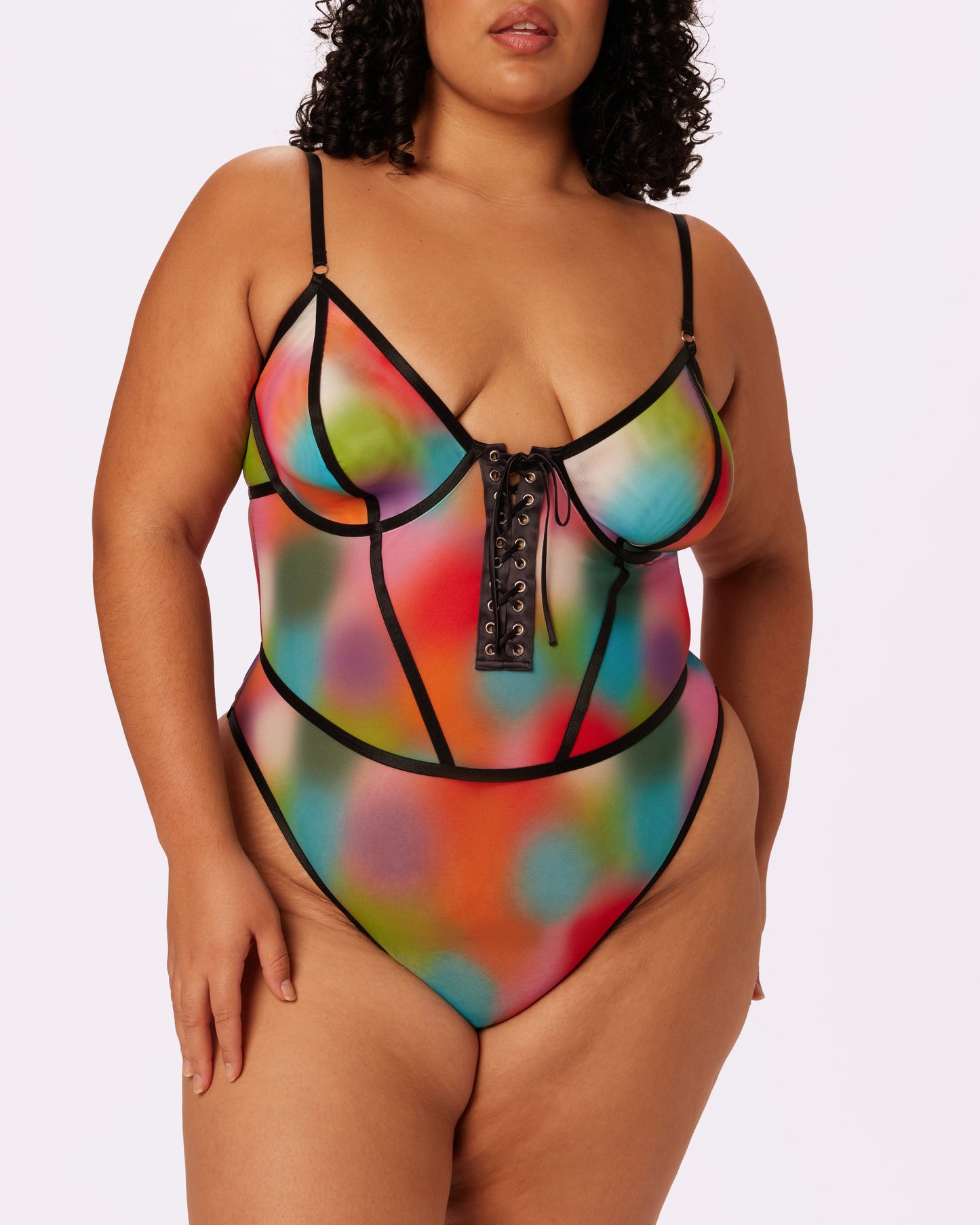 Sheer Sculpt Convertible Sleeve Bodysuit | Silky Mesh | Archive (Supernova)