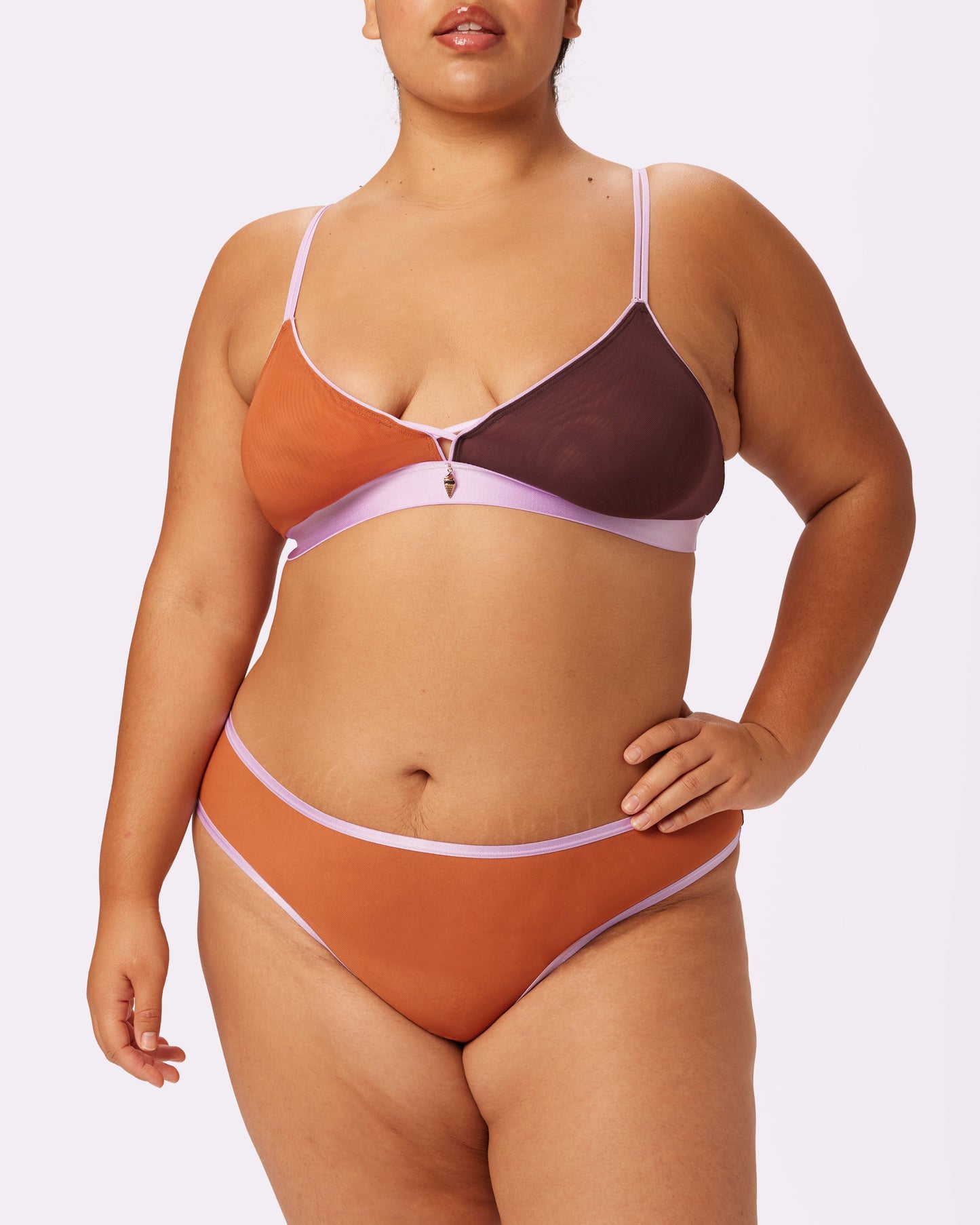 High Rise Cheeky | Silky Mesh | Archive (Waffle Cone)
