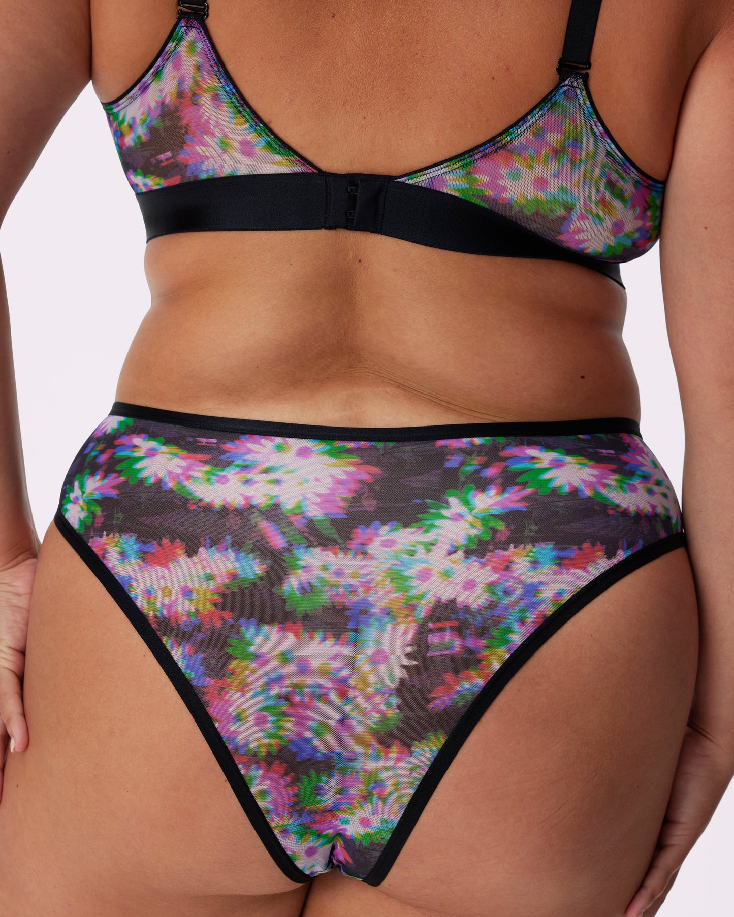 High Rise Cheeky | Silky Mesh (Technobloom)