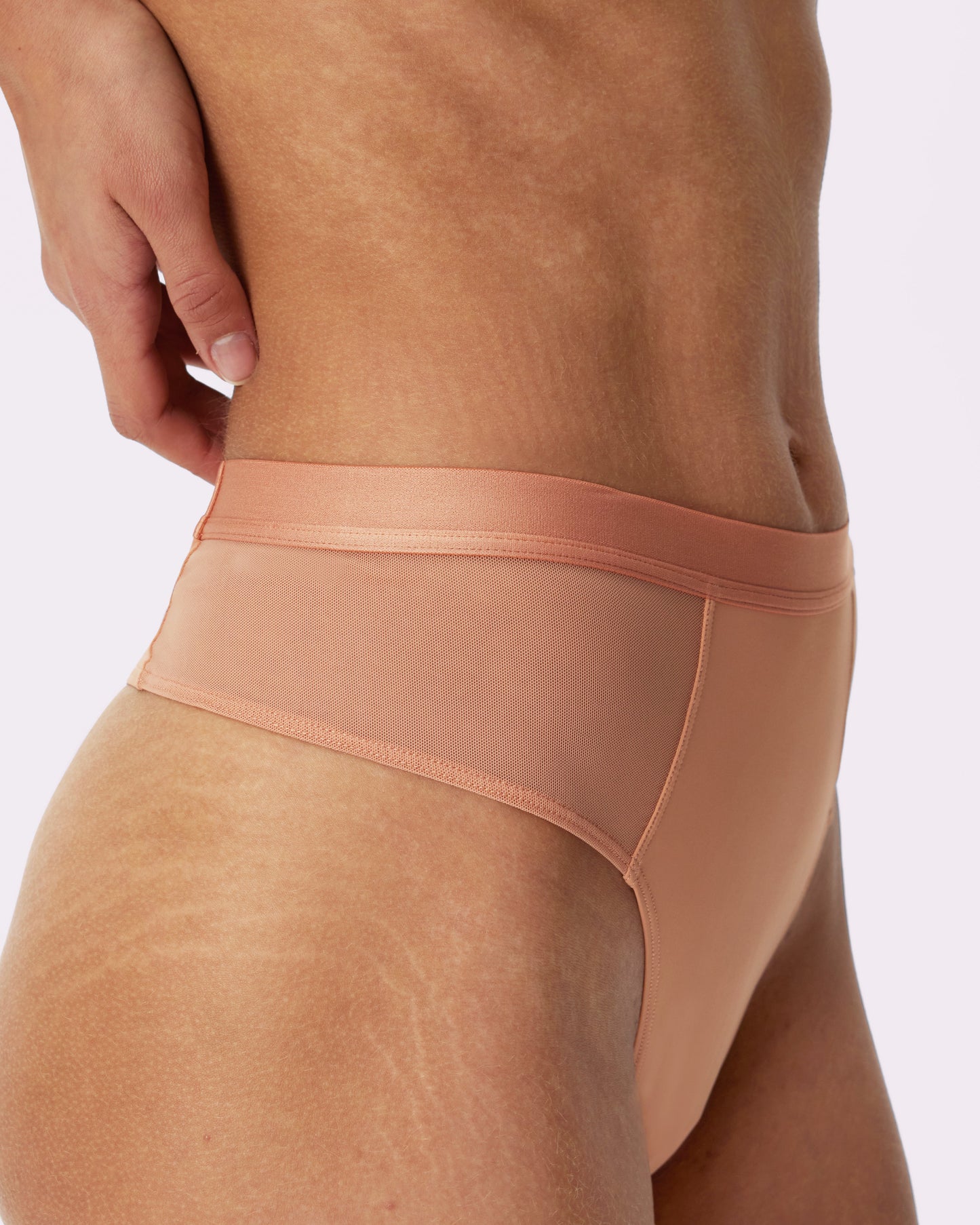 Re:Play High Waisted Thong | Ultra-Soft Re:Play (Peach Fuzz)