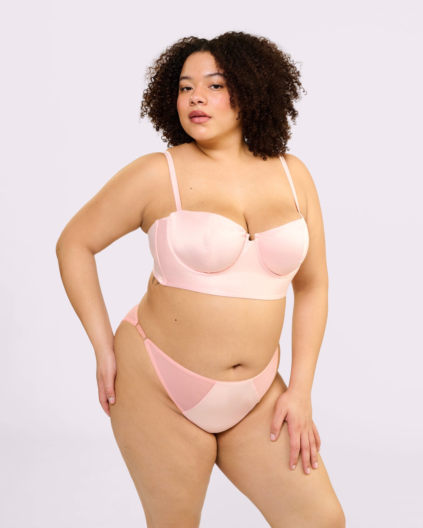 Luxe Longline Balconette | Glow Satin (Rose Quartz)