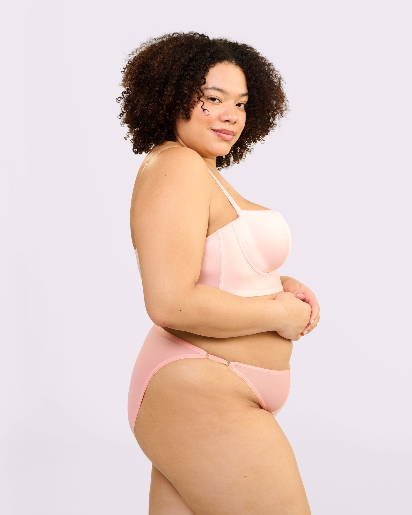 Luxe Longline Balconette | Glow Satin (Rose Quartz)