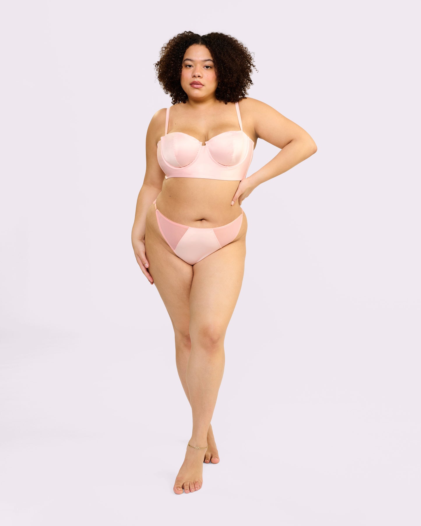 Luxe Longline Balconette | Glow Satin (Rose Quartz)