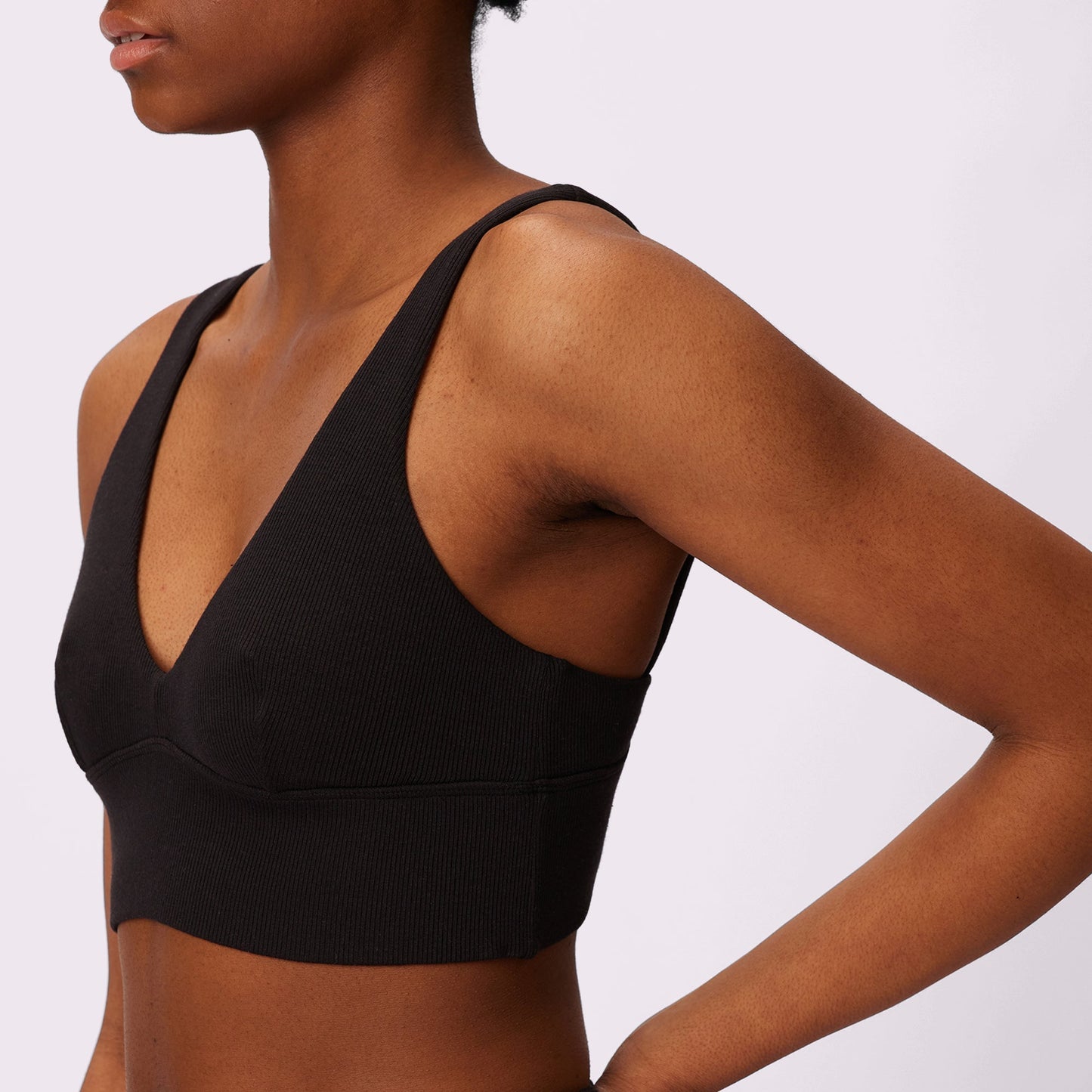 Lush Sculpt Plunge Longline Bralette | Lush Rib (Eightball)