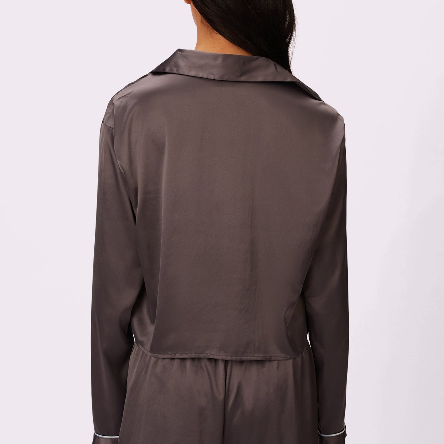 Dream Longsleeve Button Up | Luxe Satin | Archive (Blackened Pearl)