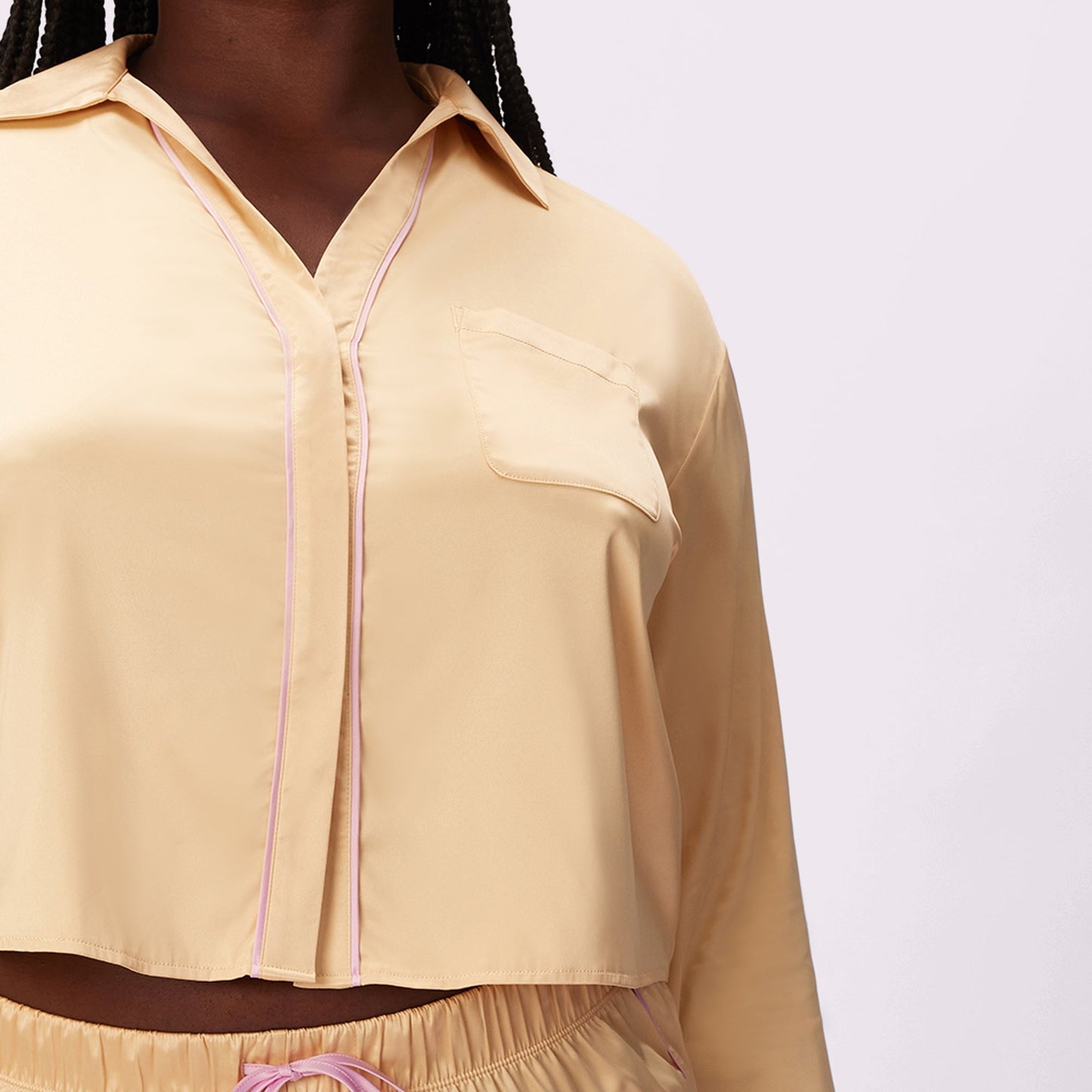 Dream Longsleeve Button Up | Luxe Satin | Archive (Bubbly)