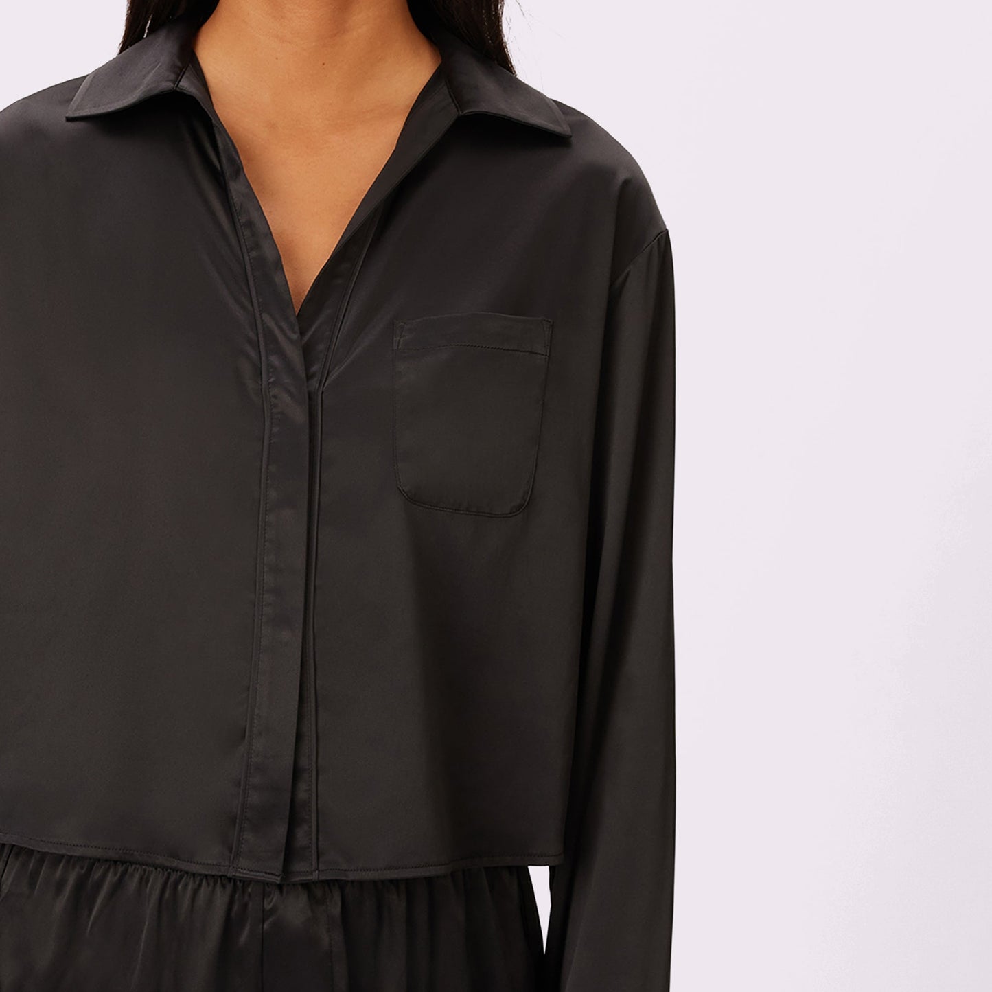 Dream Longsleeve Button Up | Luxe Satin (Eightball)
