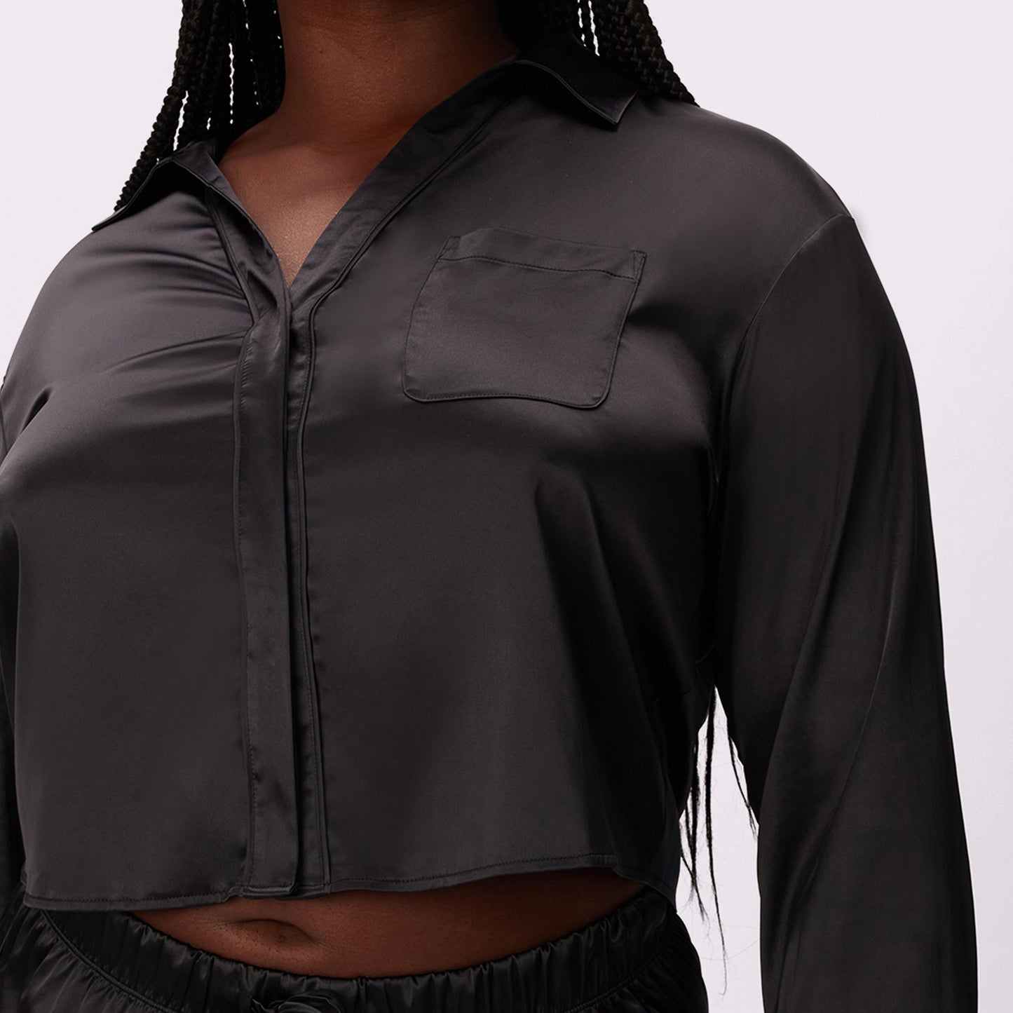 Dream Longsleeve Button Up | Luxe Satin (Eightball)