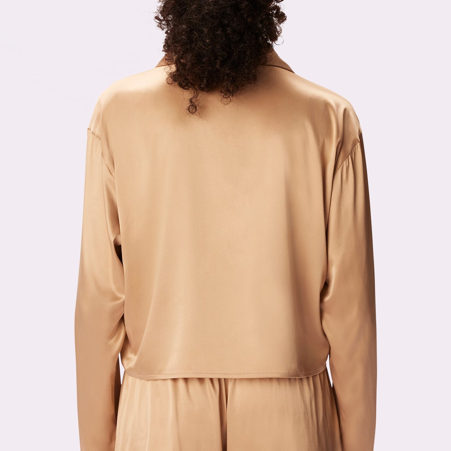 Dream Longsleeve Button Up | Luxe Satin | Archive (Toasted Almond)