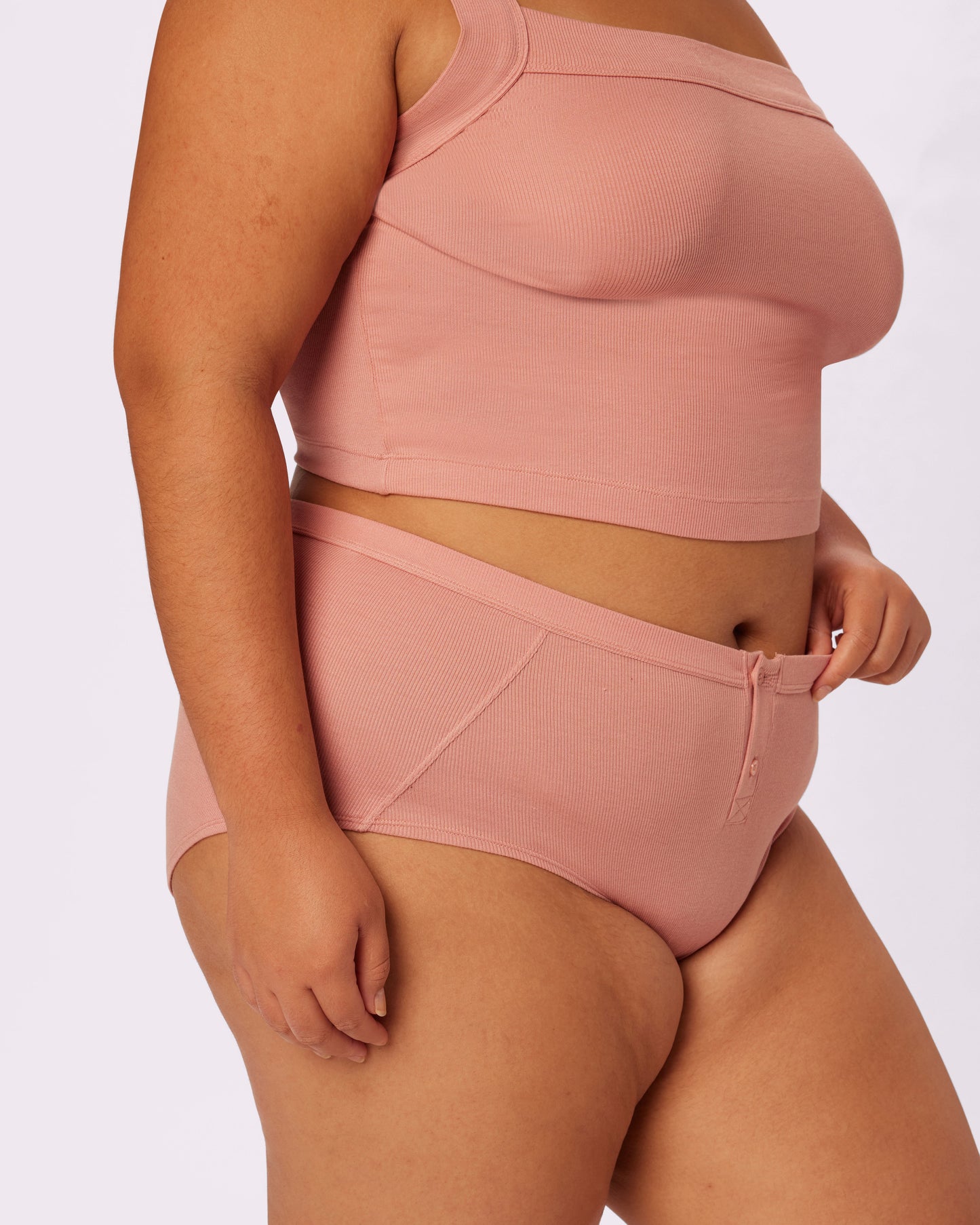 Everyday Lush Button Boyshort | Lush Rib (Hot Honey)