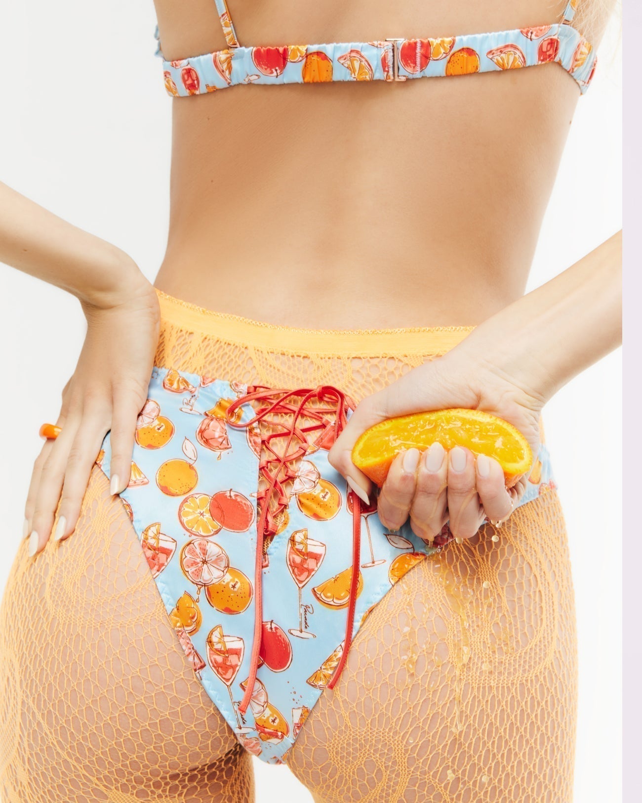 Satin Lace-up Cheeky | Glow Satin | Archive (Spritz)