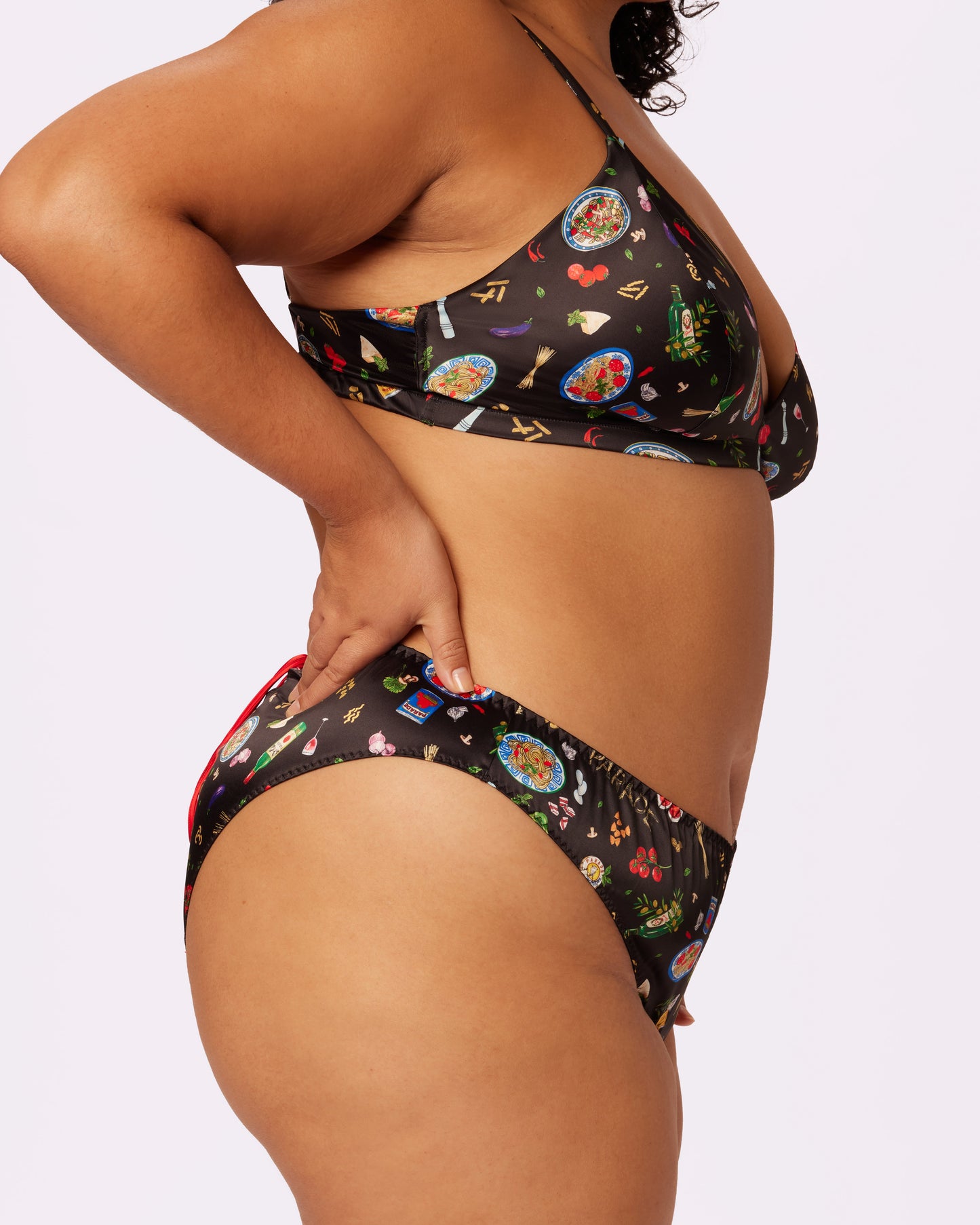 Satin Lace-up Cheeky | Glow Satin (Dinner Party)