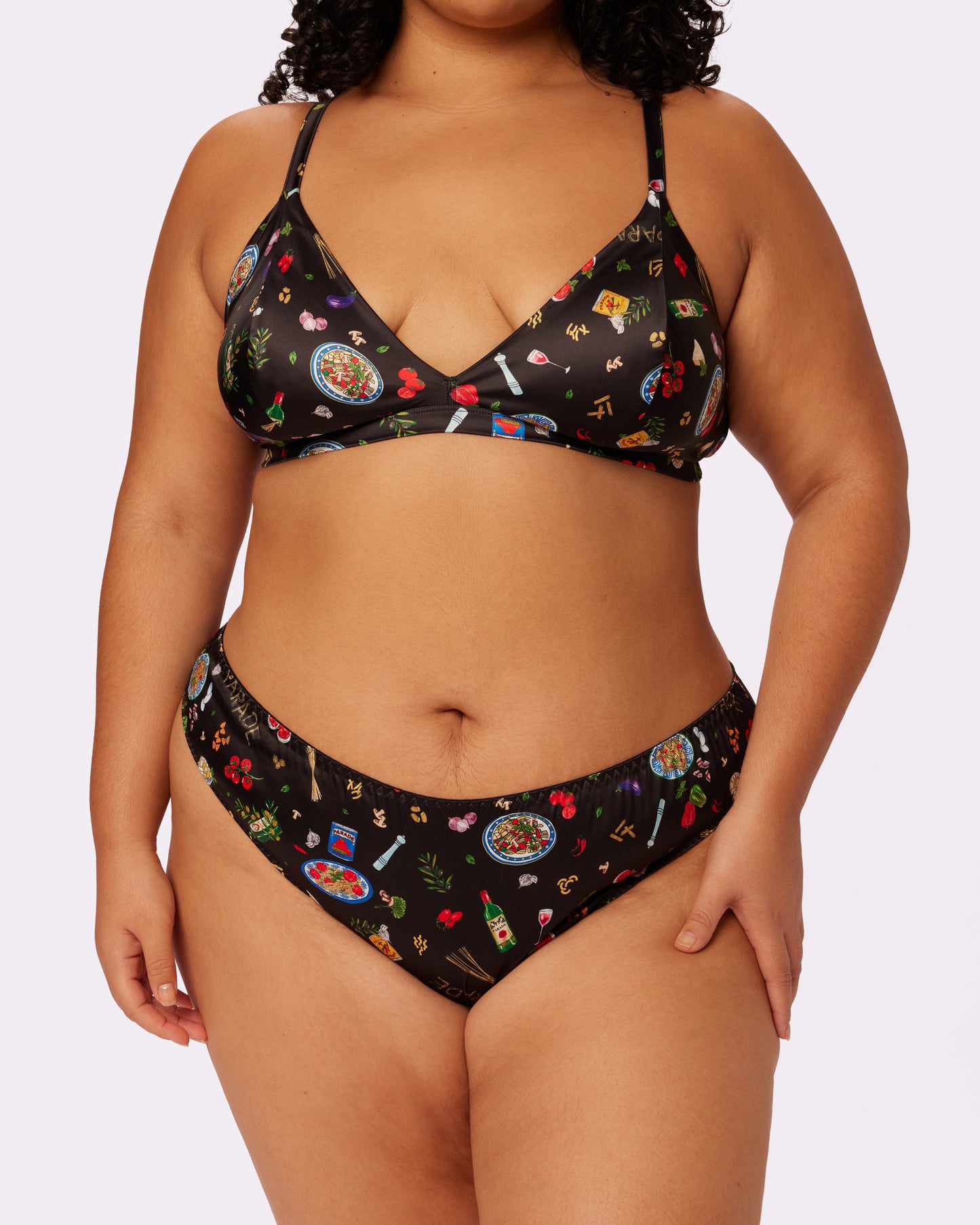 Satin Lace-up Cheeky | Glow Satin (Dinner Party)