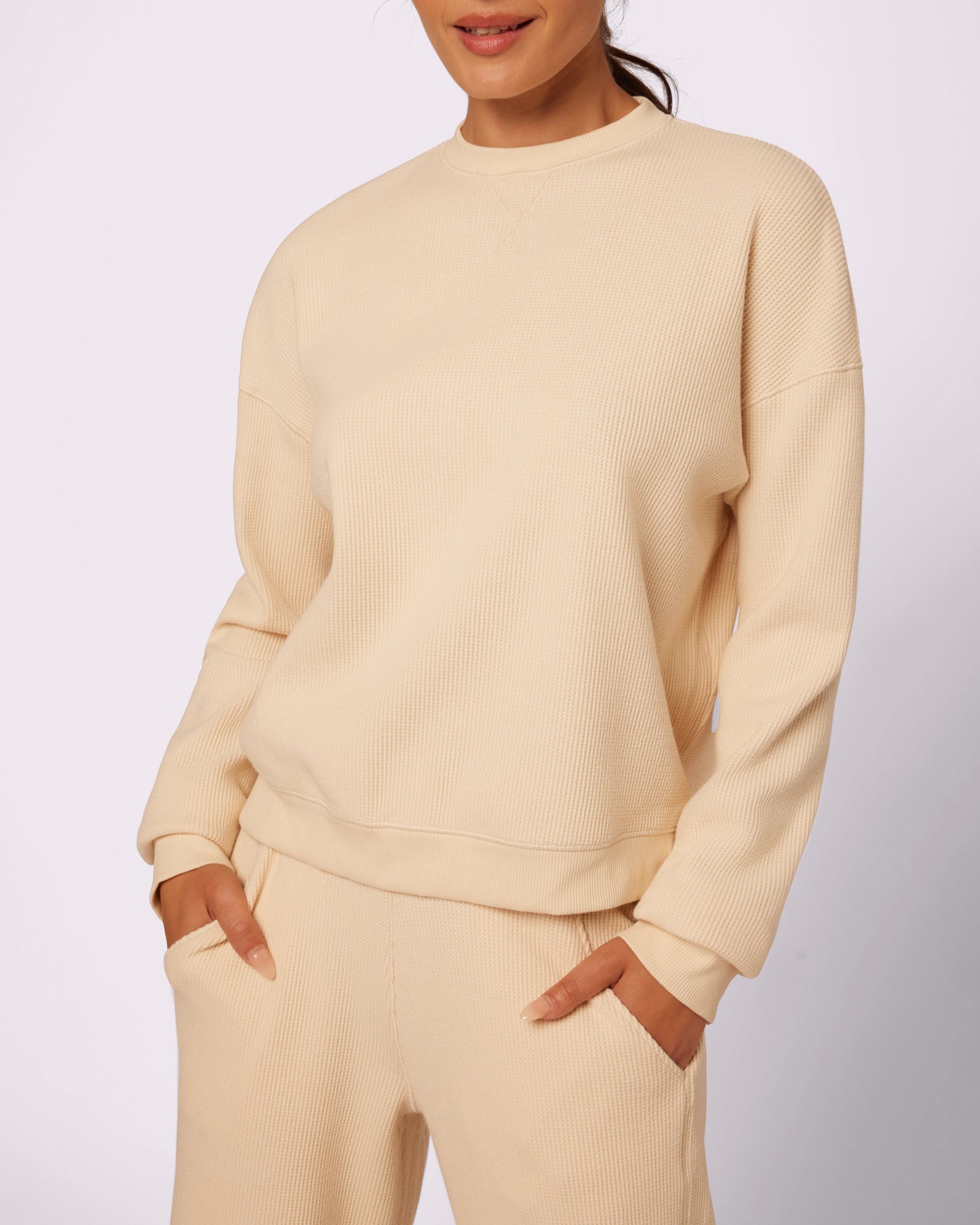 Cozy Crewneck | Cozy Waffle | Archive (Creme Brulee)