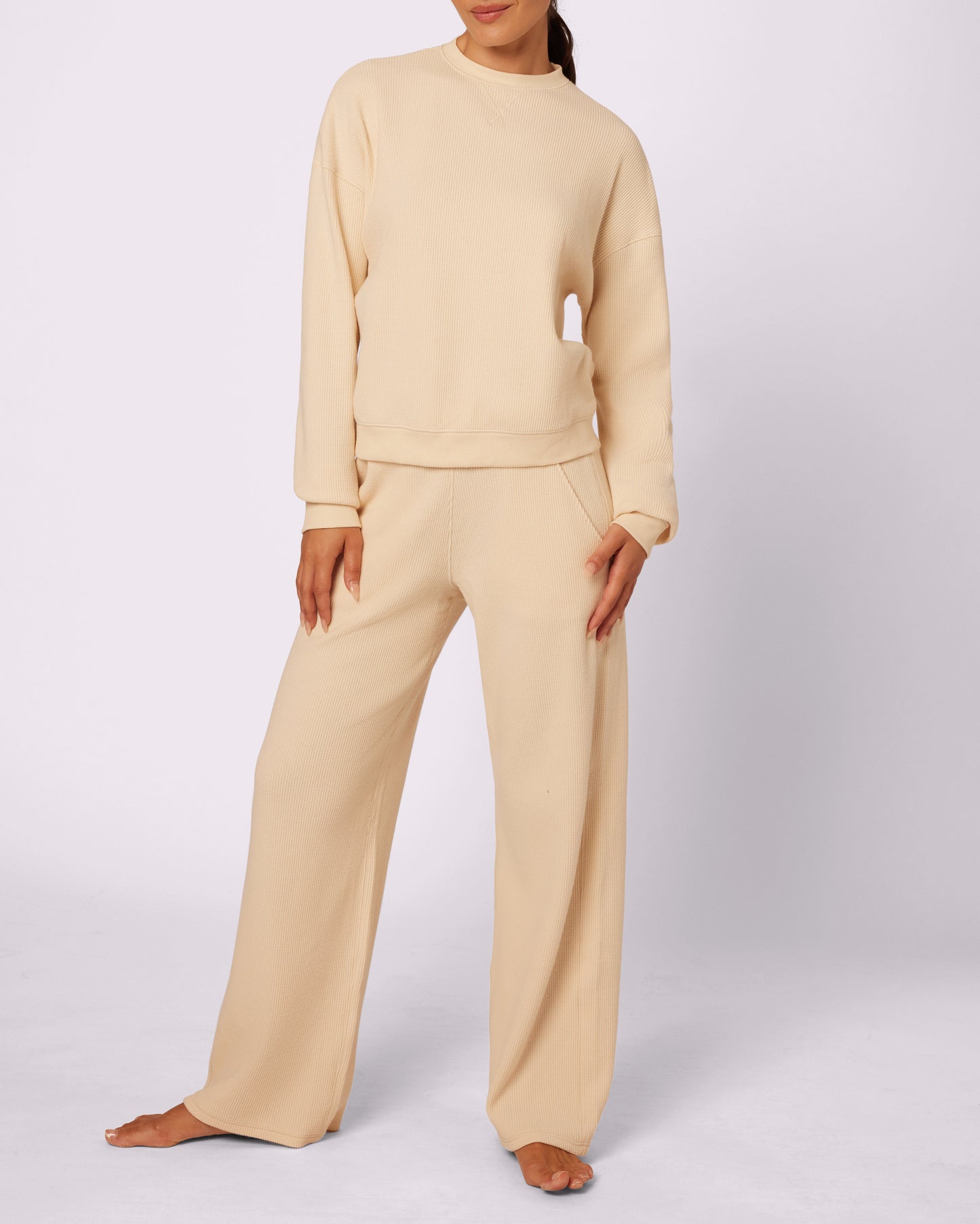Cozy Crewneck | Cozy Waffle | Archive (Creme Brulee)