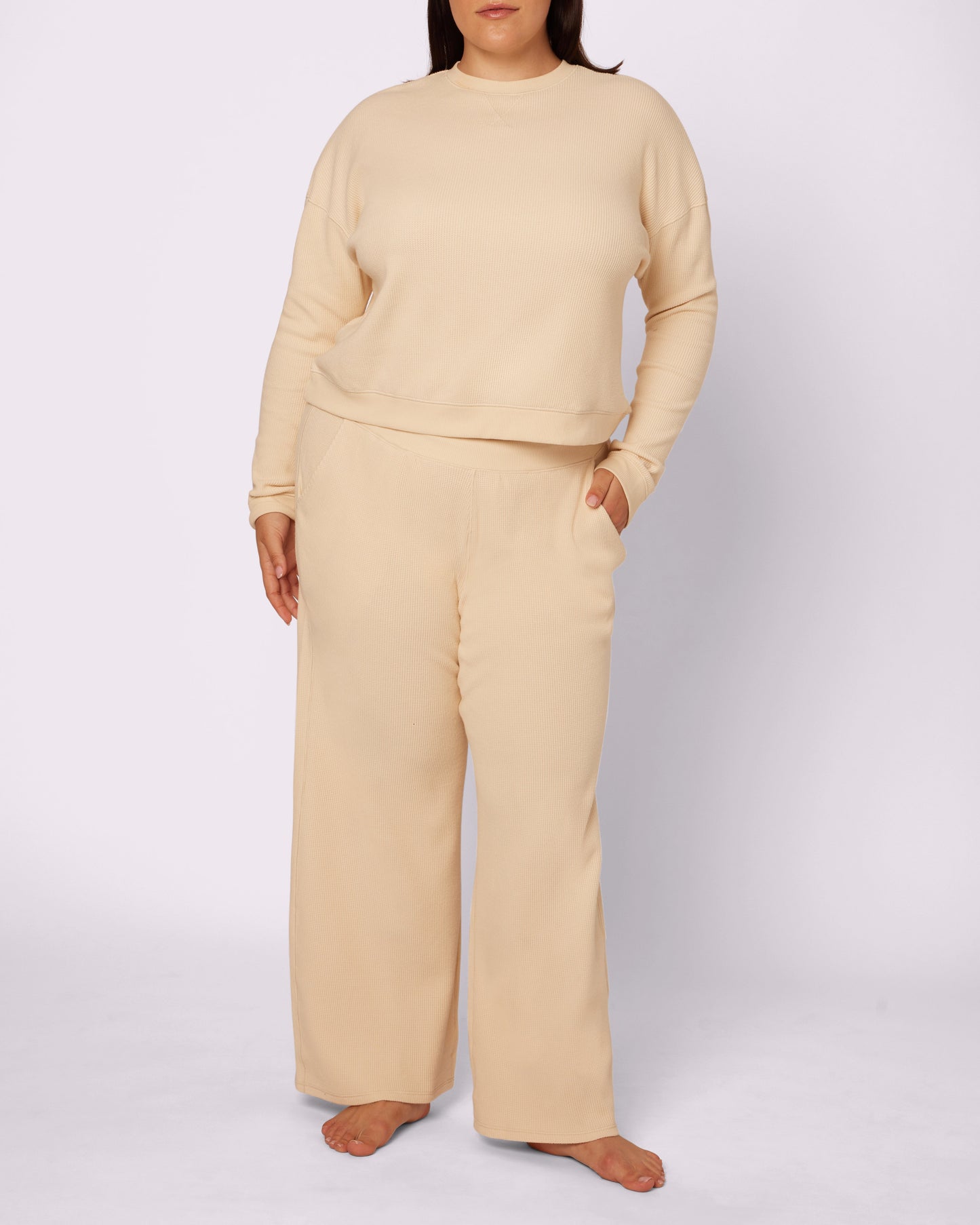 Cozy Crewneck | Cozy Waffle | Archive (Creme Brulee)