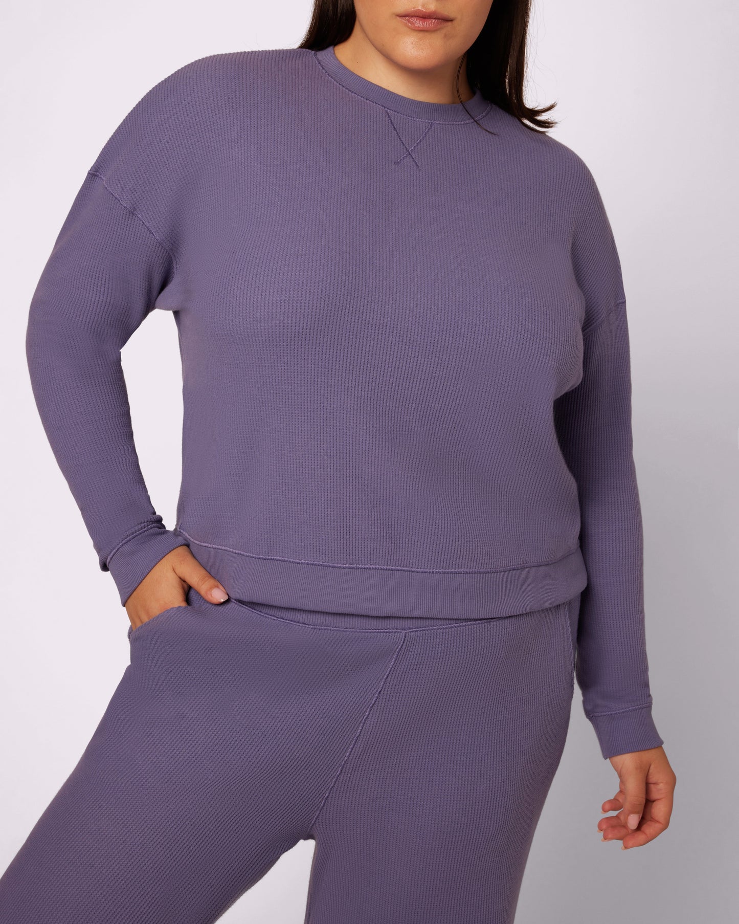 Cozy Crewneck | Cozy Waffle | Archive (Fog)