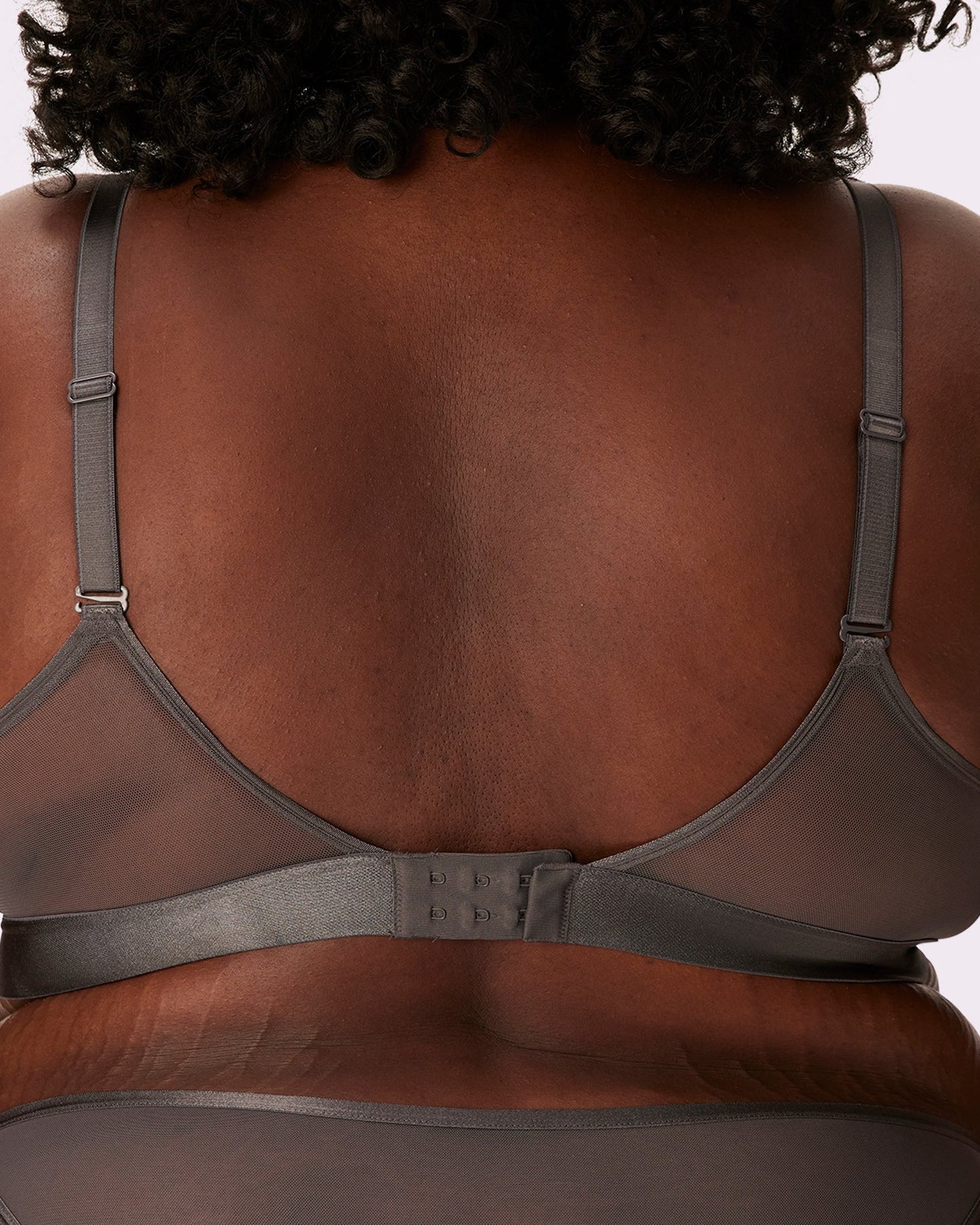 Plunge Bralette | Silky Mesh | Archive (Dark Pearl)