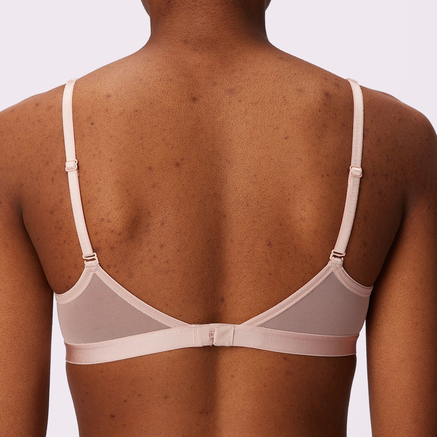 Plunge Bralette | Silky Mesh | Archive (Seashell)
