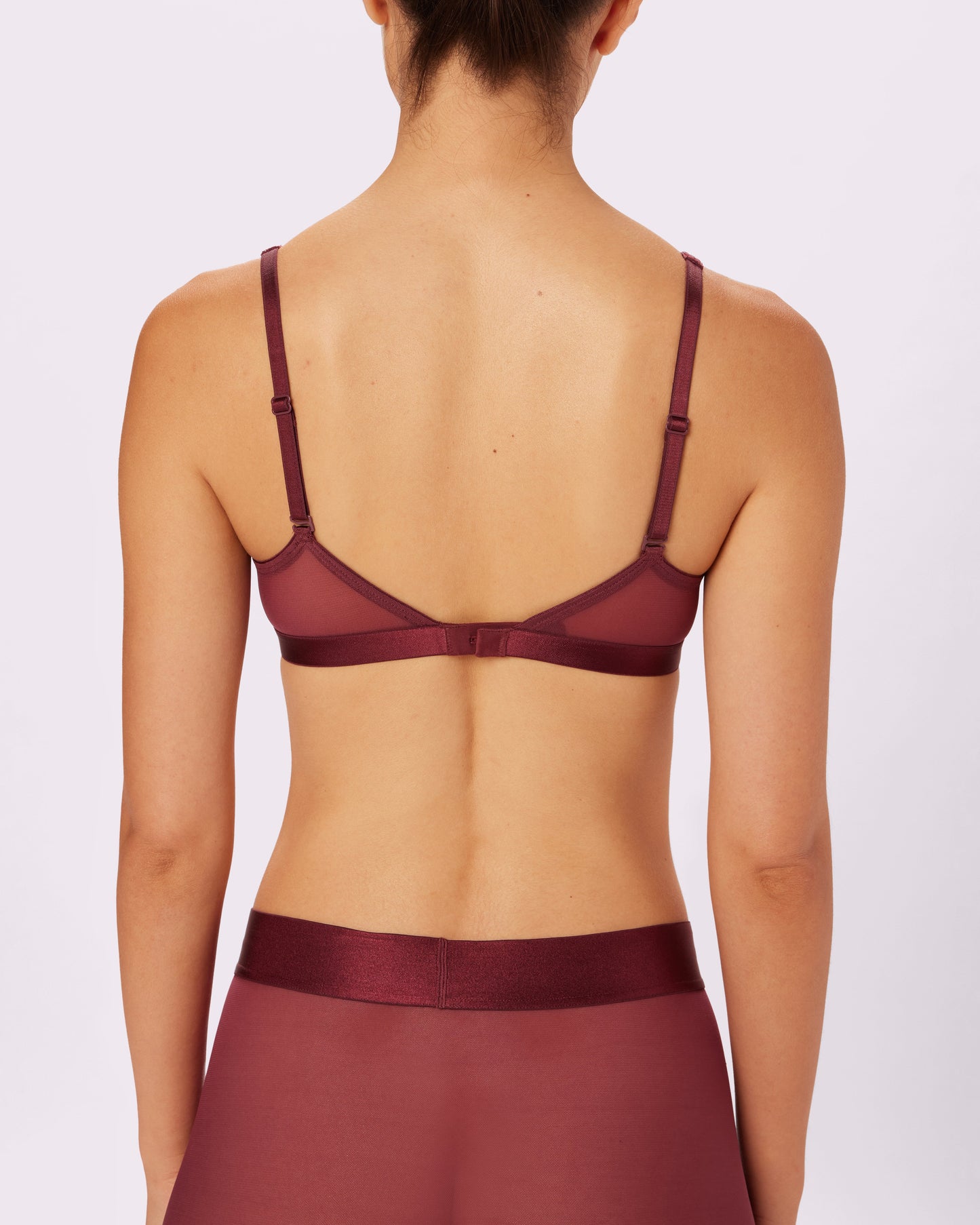 Plunge Bralette | Silky Mesh (Blackberry)