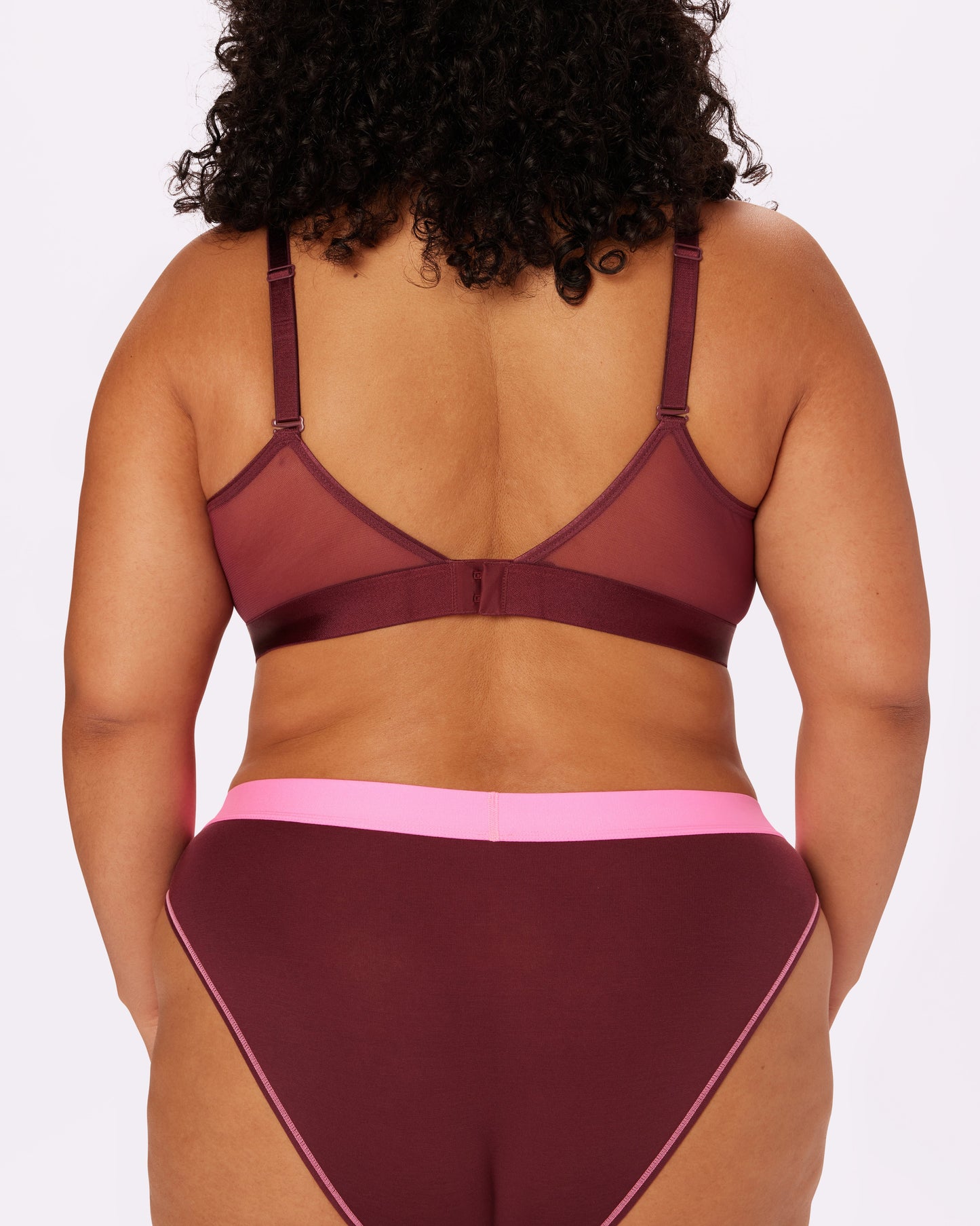 Plunge Bralette | Silky Mesh (Blackberry)