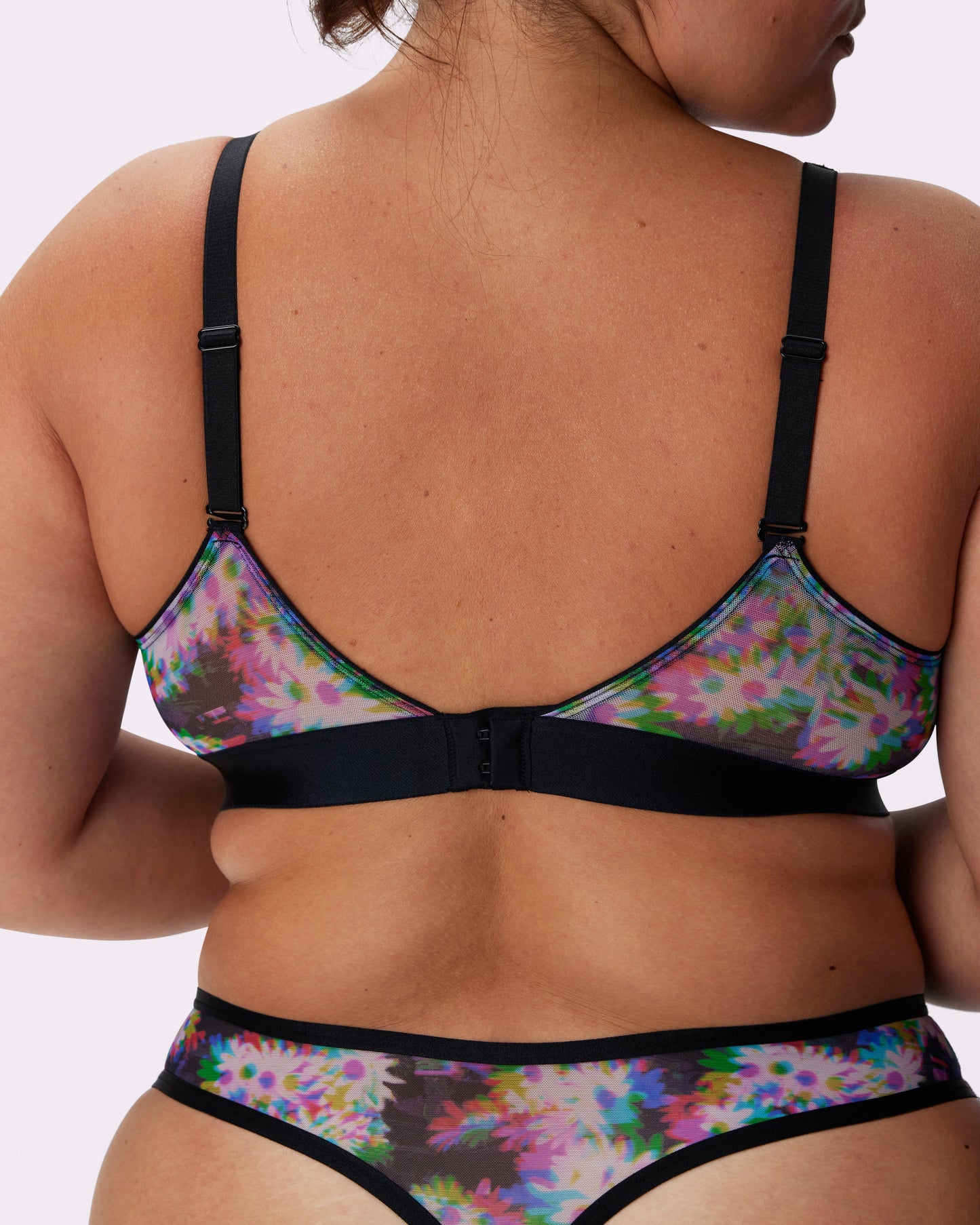 Plunge Bralette | Silky Mesh (Technobloom)