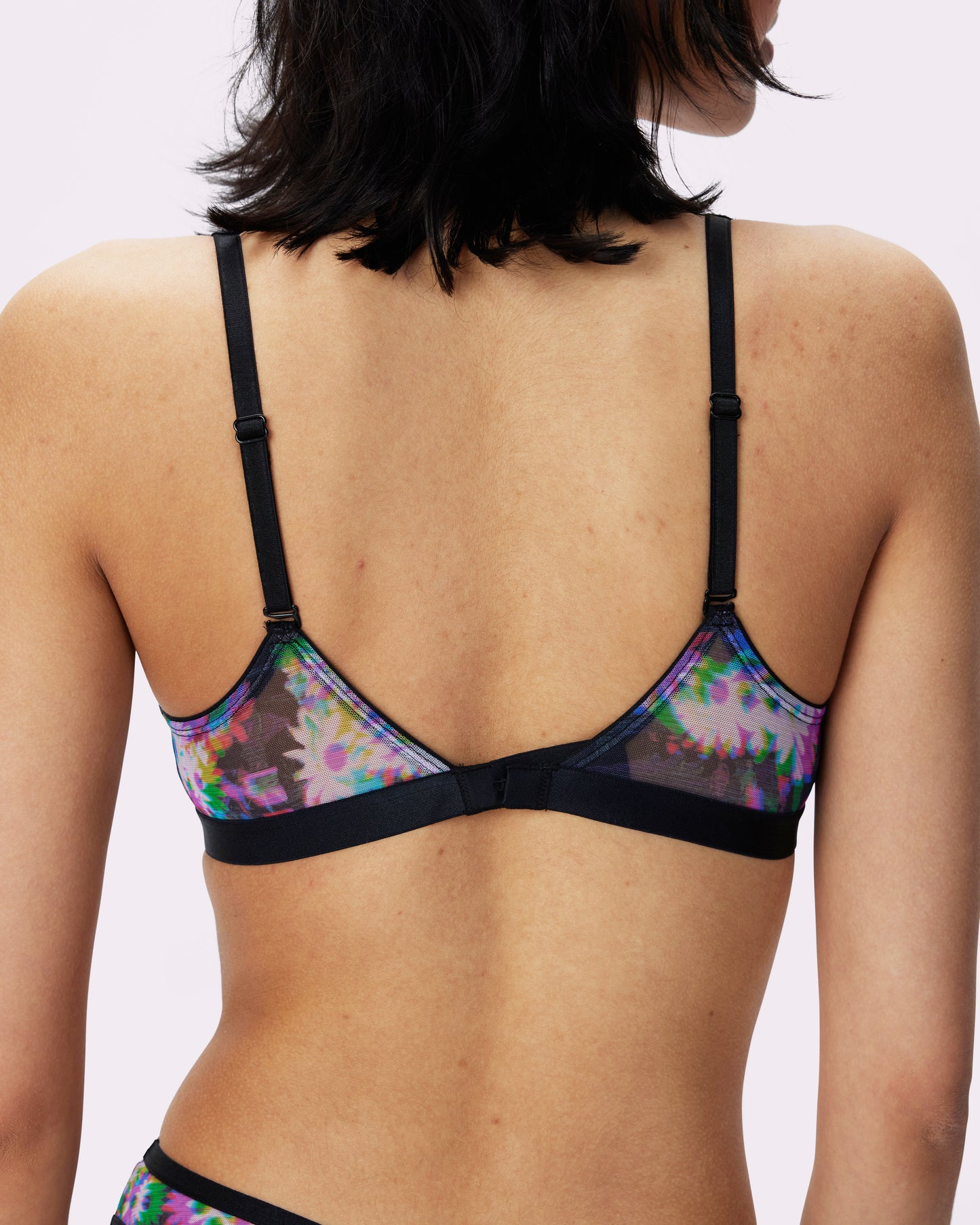 Plunge Bralette | Silky Mesh (Technobloom)