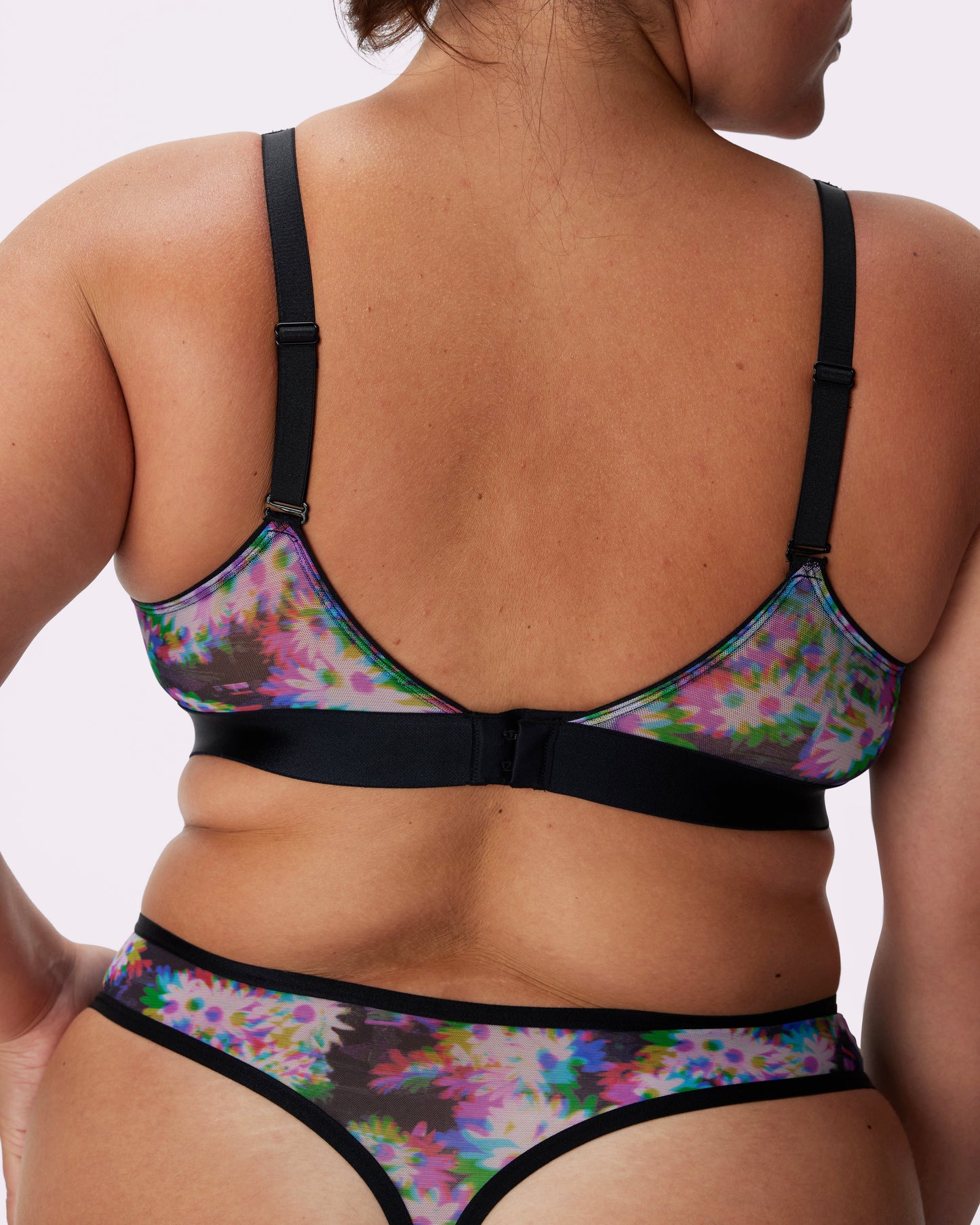 Plunge Bralette | Silky Mesh (Technobloom)
