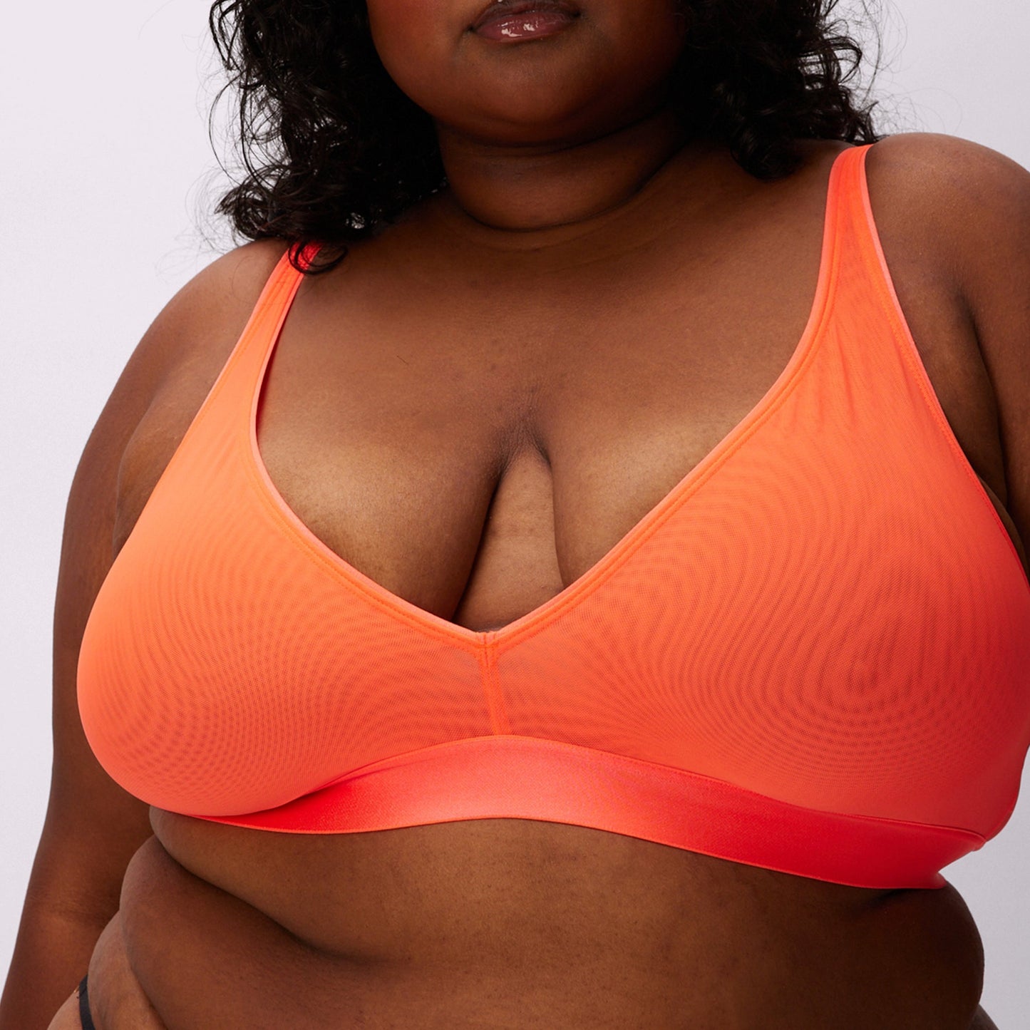 Plunge Bralette | Silky Mesh | Archive (Hot Lava)