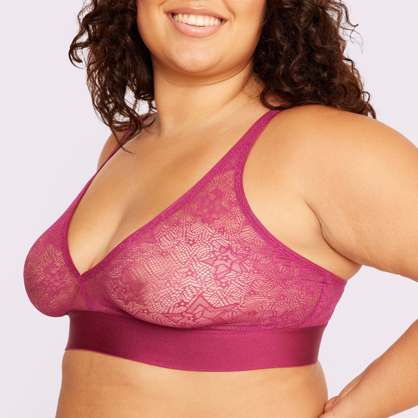 Plunge Bralette | Silky Lace | Archive (Hula Hoop Star Lace)