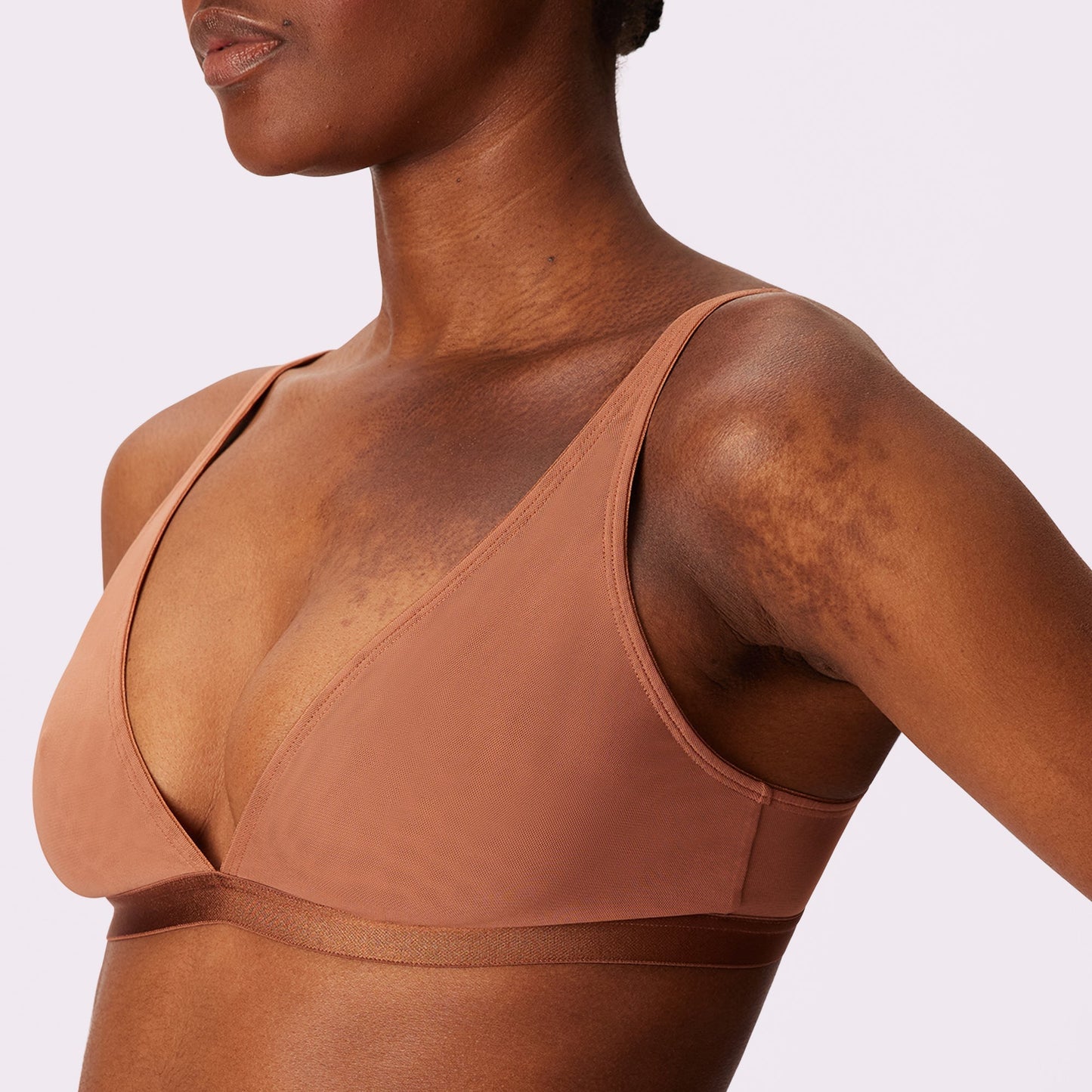 Plunge Bralette | Silky Mesh | Archive (Jasper)