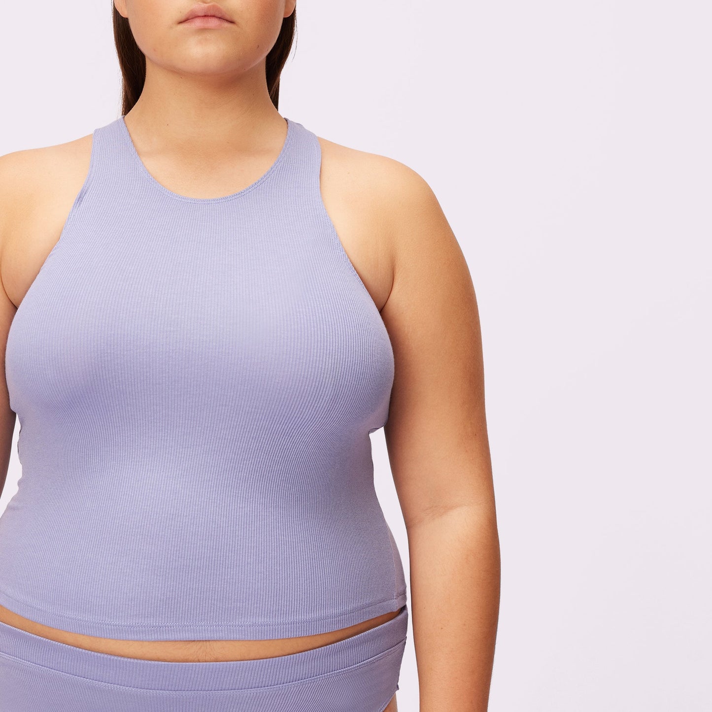 Lush Essential Racer Tank | Lush Rib | Archive (Lilac Freeze)