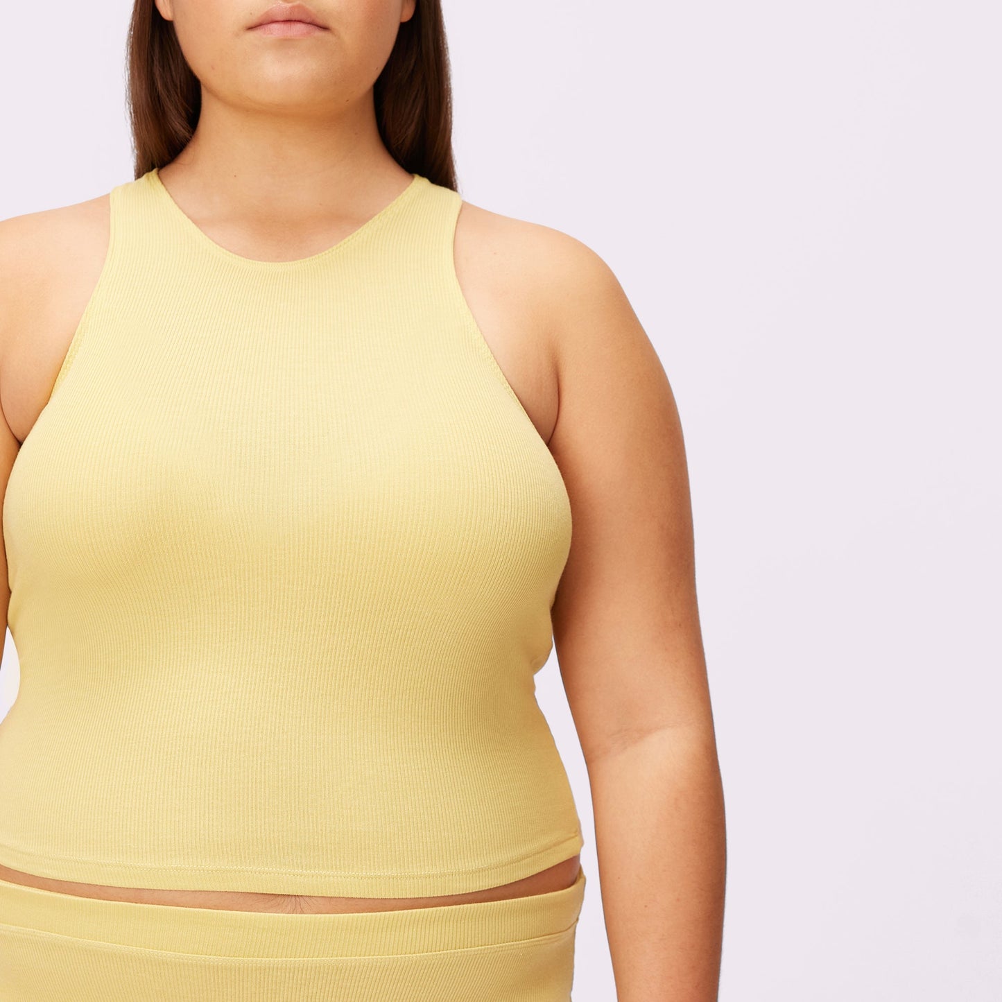 Lush Essential Racer Tank | Lush Rib | Archive (Honeydew)