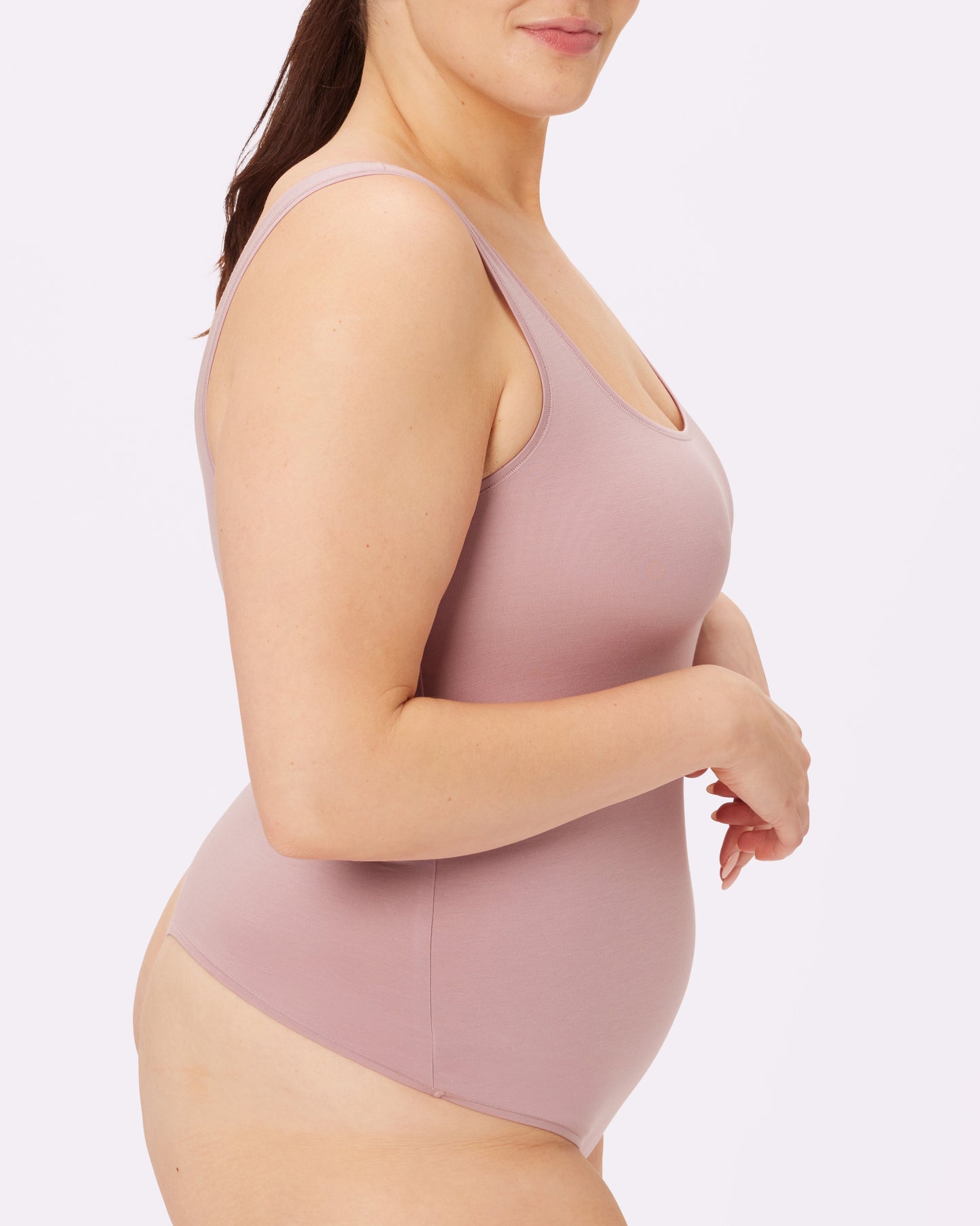 Vintage Fit Bodysuit | New:Cotton (Dusty Rose)