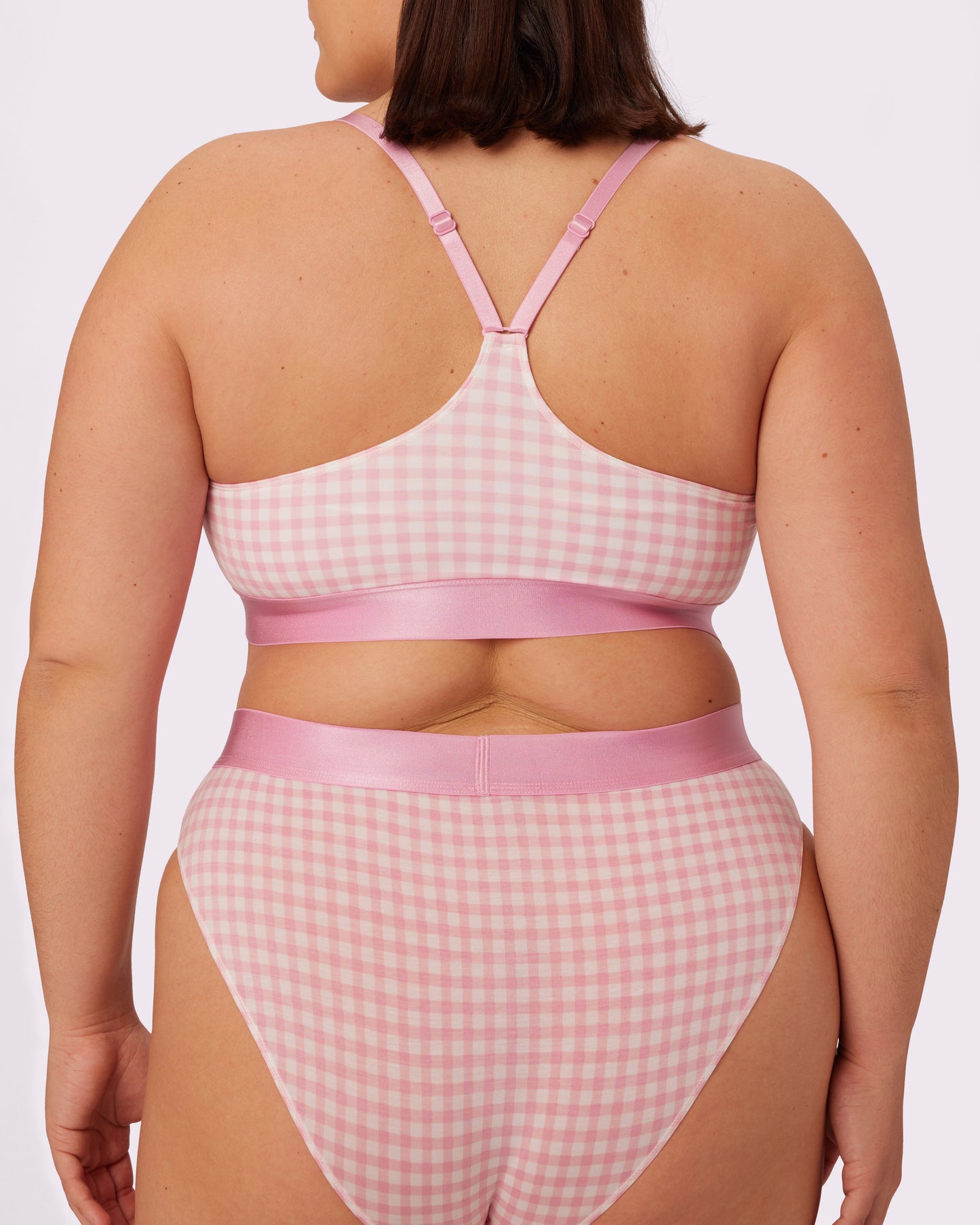 Peekaboo Scoop Bralette | New:Cotton | Archive (Bubble Gum Gingham)
