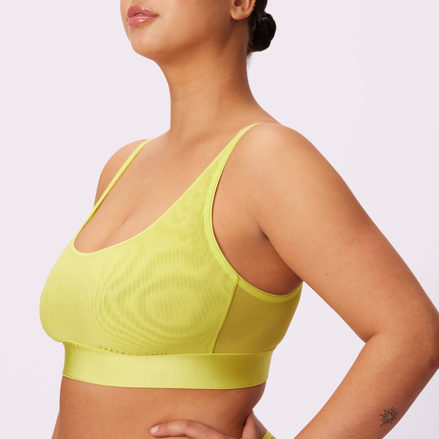 Luxe Mesh Scoop Bralette | Silky Mesh (Eightball)