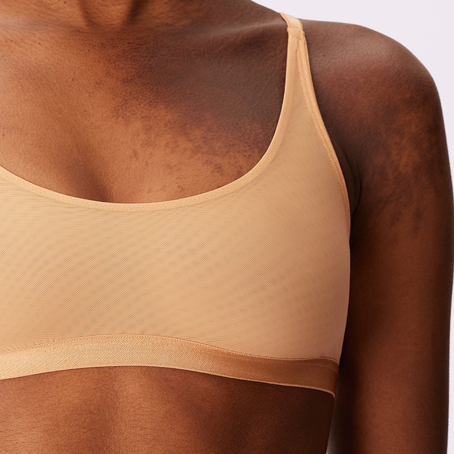Luxe Mesh Scoop Bralette | Silky Mesh (Eightball)